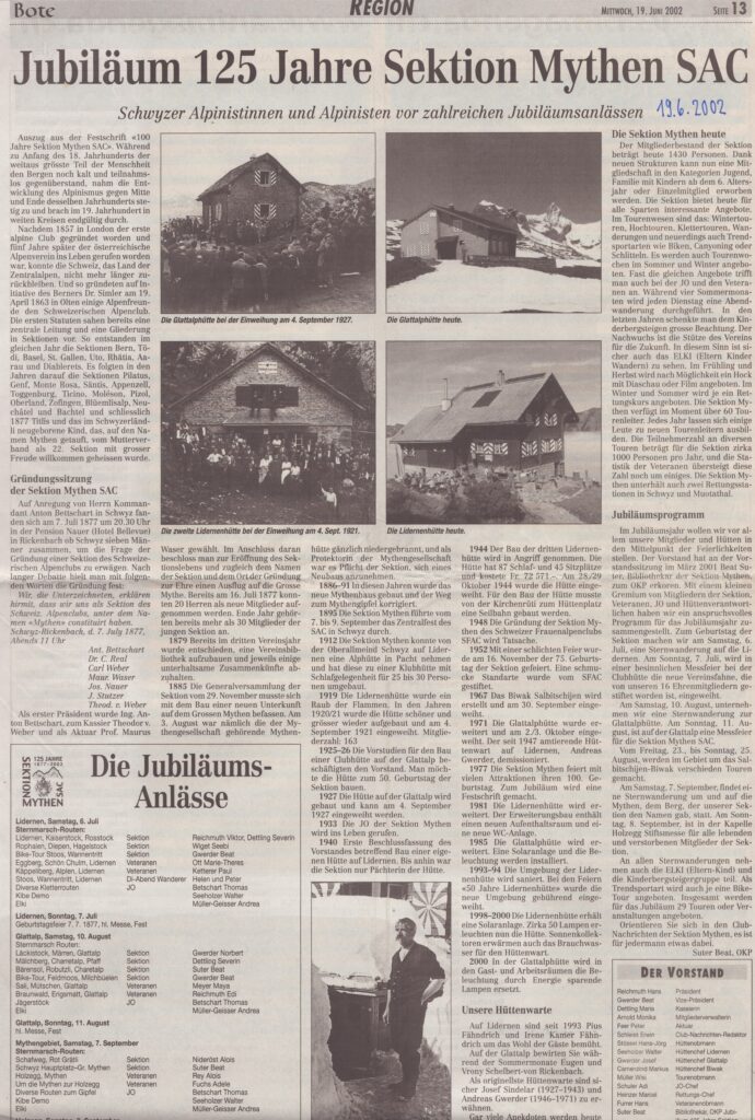 Jubiläum
Beat Suter, Bote der Urschweiz, 2012, Ze215