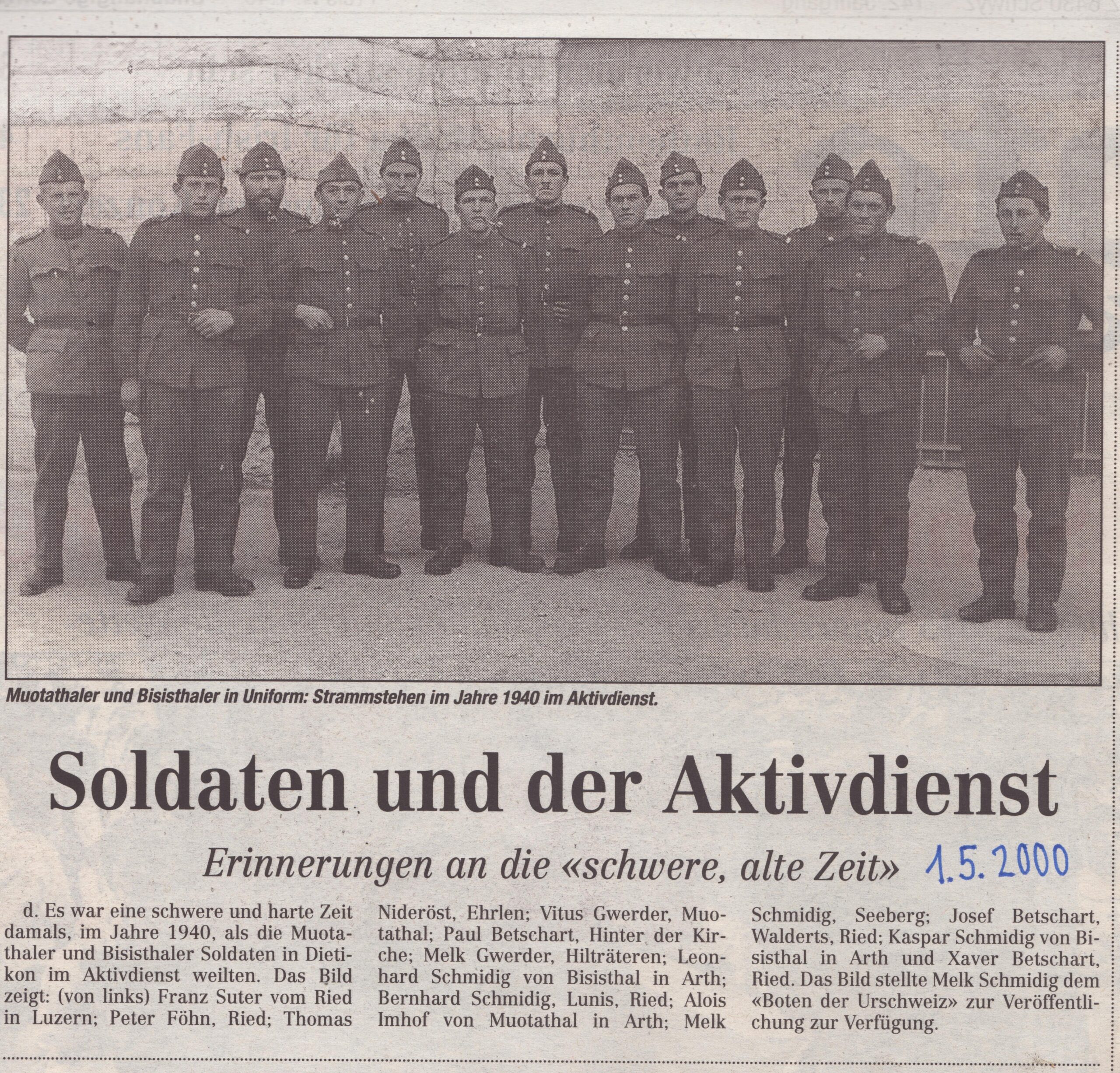 Muotathaler, Bisisthaler
d, Bote der Urschweiz, 2000, Ze219