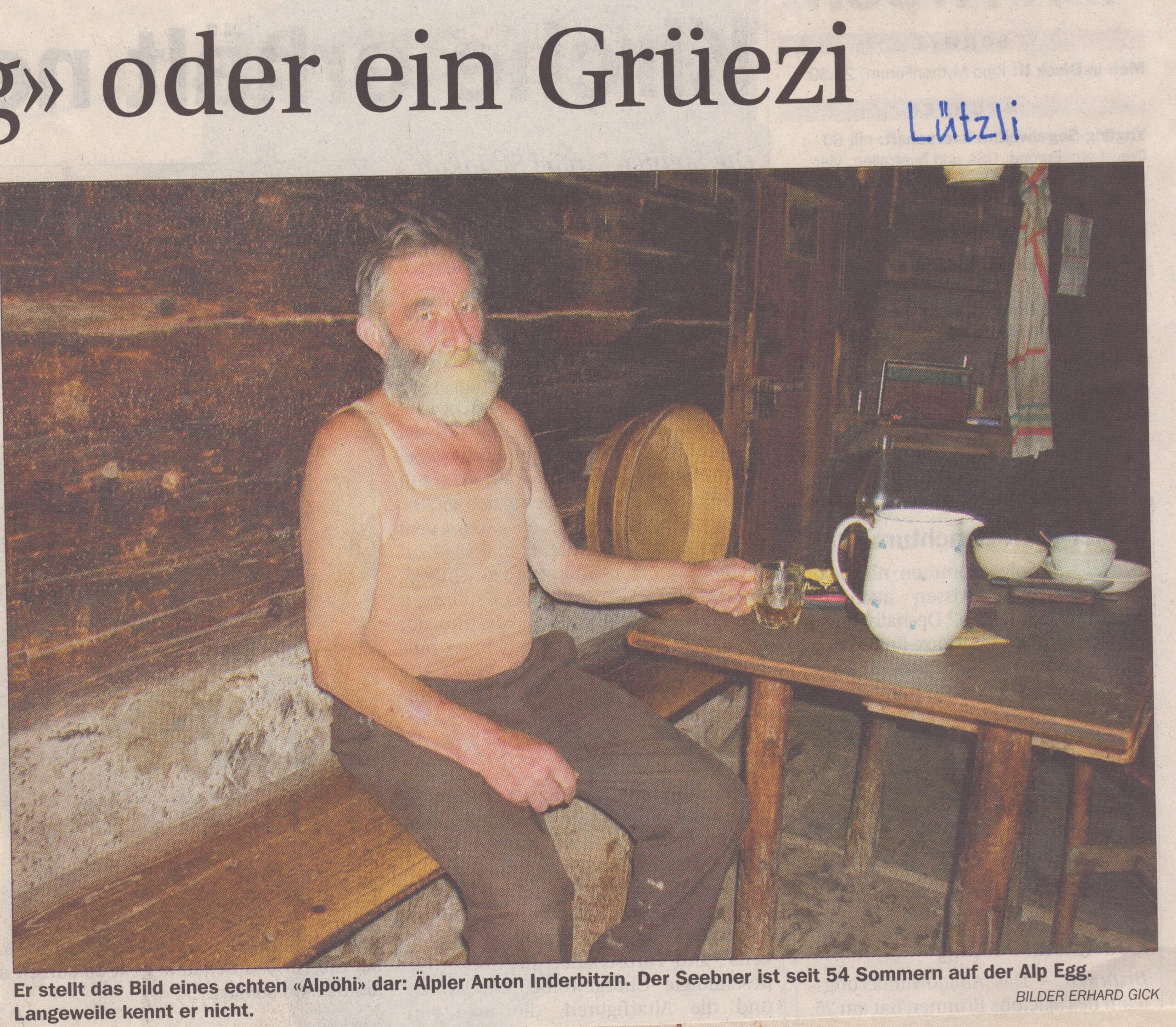 Anton Inderbitzin
Erhard Gick, Schwyzer Zeitung, Ze221