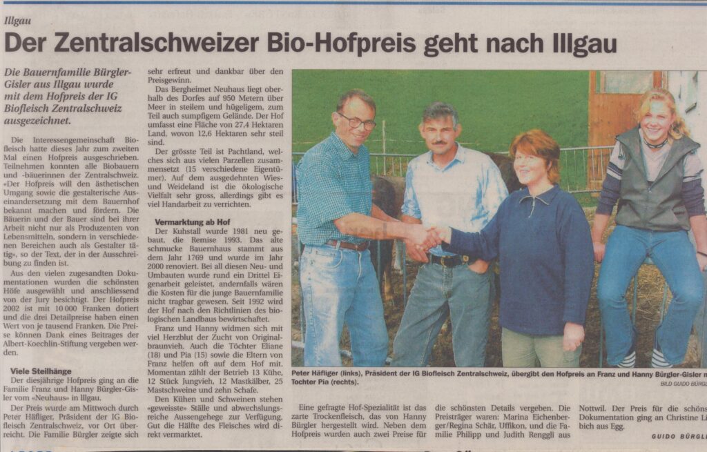 Franz und Hanny Bürgler
Guido Bürgler, Bote der Urschweiz, 2002, Ze234