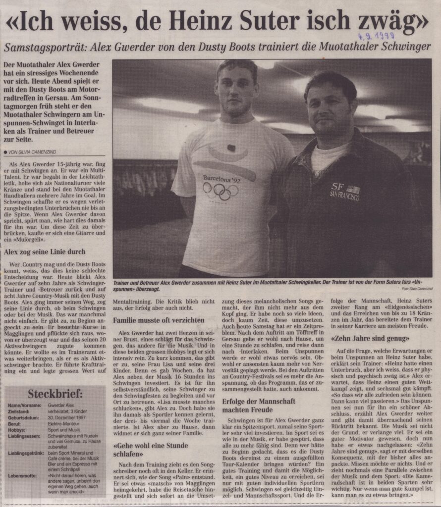 Heinz Suter
Silvia Camenzind, Bote der Urschweiz, 1999, Ze236