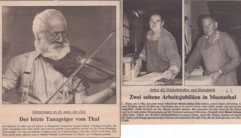 Josef Imhof, M. Imhof, R.Schmidig
i, Bote der Urschweiz, Ze238