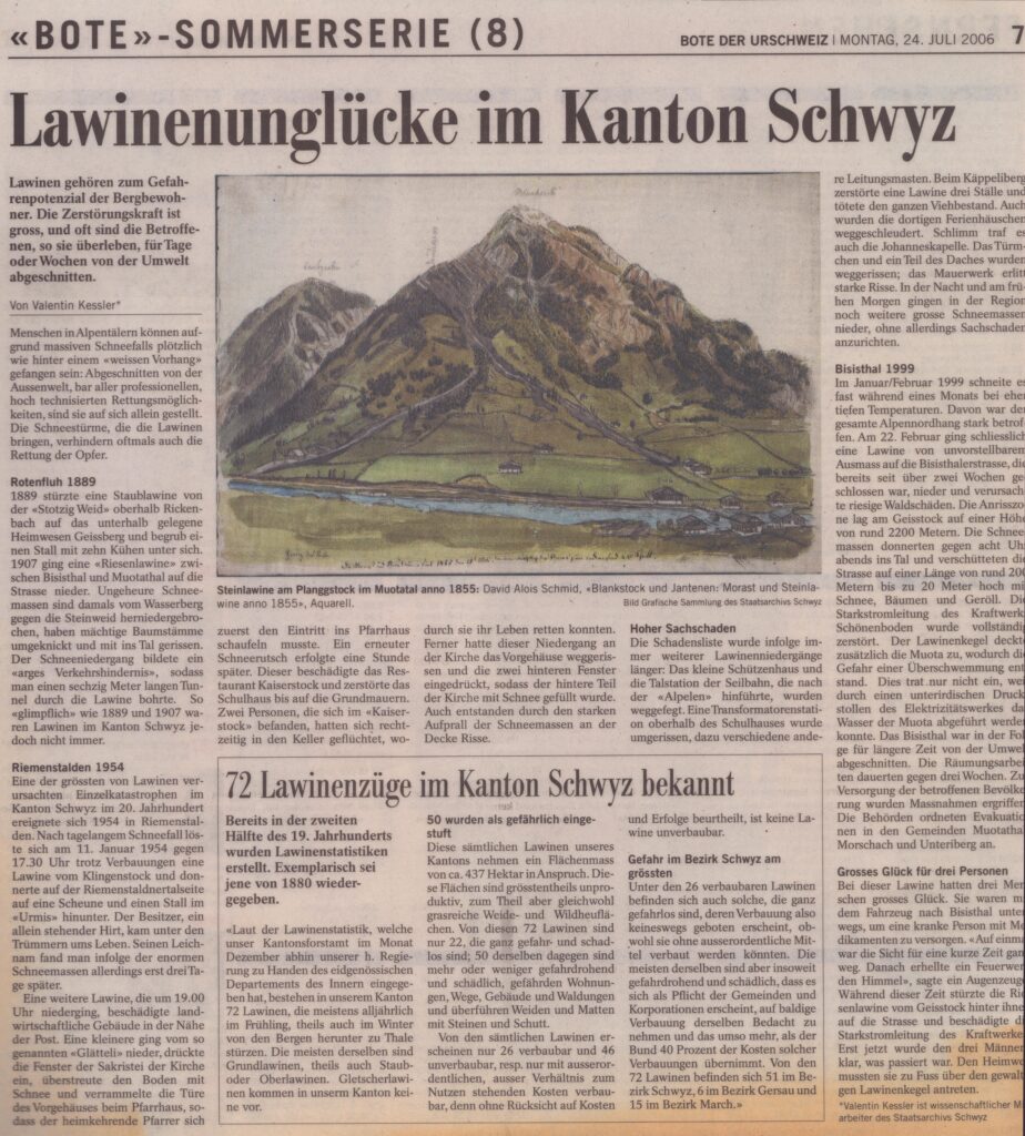 am Planggstock
Valentin Kessler, Bote der Urschweiz, 2006, Ze251