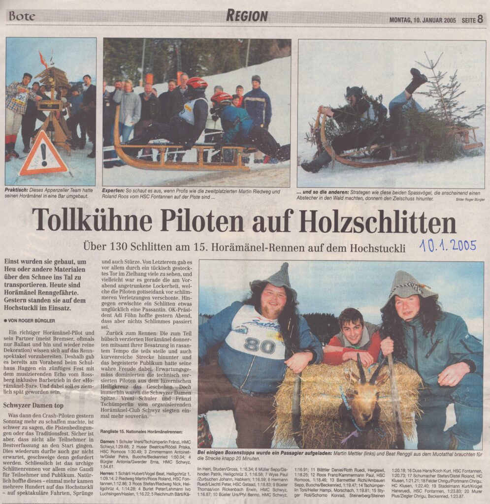 Horämäner Hochstuckli
Roger Bürgler, Bote der Urschweiz, 2005, Ze254