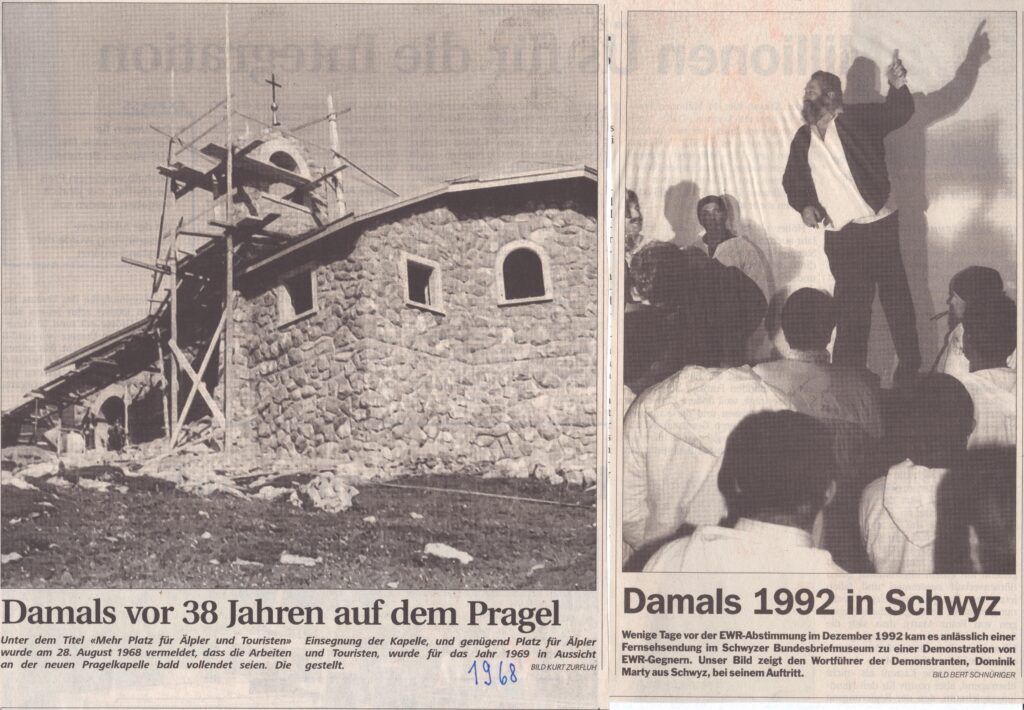 Pragelkapelle / Syti Domini
Kurt Zurfluh / Bert Schnüriger, Schwyzer Zeitung, Ze256