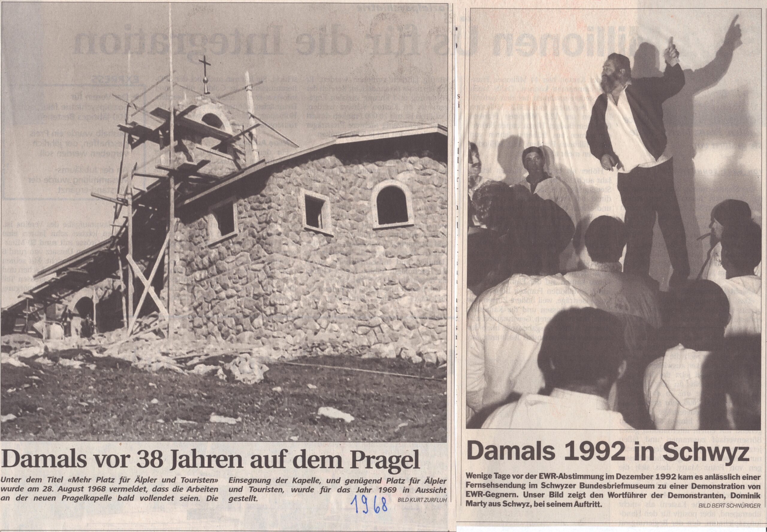 Pragelkapelle / Syti Domini
Kurt Zurfluh / Bert Schnüriger, Schwyzer Zeitung, Ze256