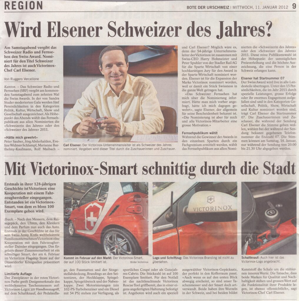 Swiss Award
Ruggero Vercellone, Bote der Urschweiz, 2012, ZeVic58