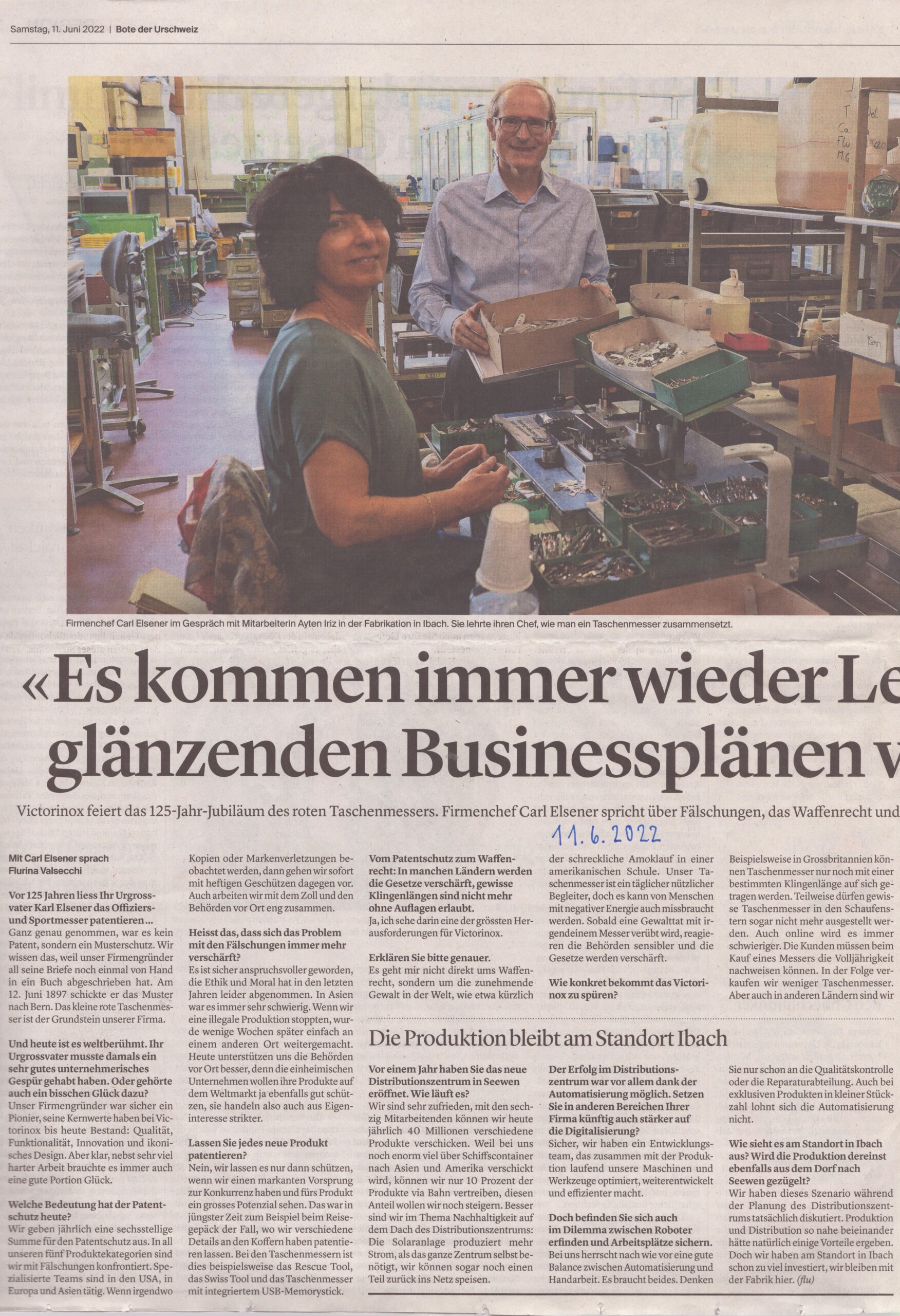 Samstagsgespräch
Flurina Valsecchi, Bote der Urschweiz, 2022, ZeVic60