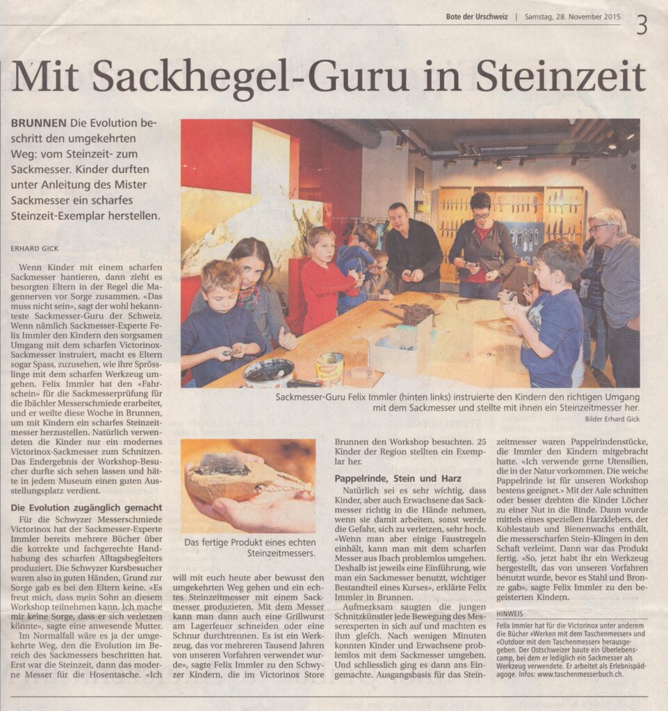 Kinder bei Victorinox
Erhard Gick, Bote der Urschweiz, 2015, ZeVic67