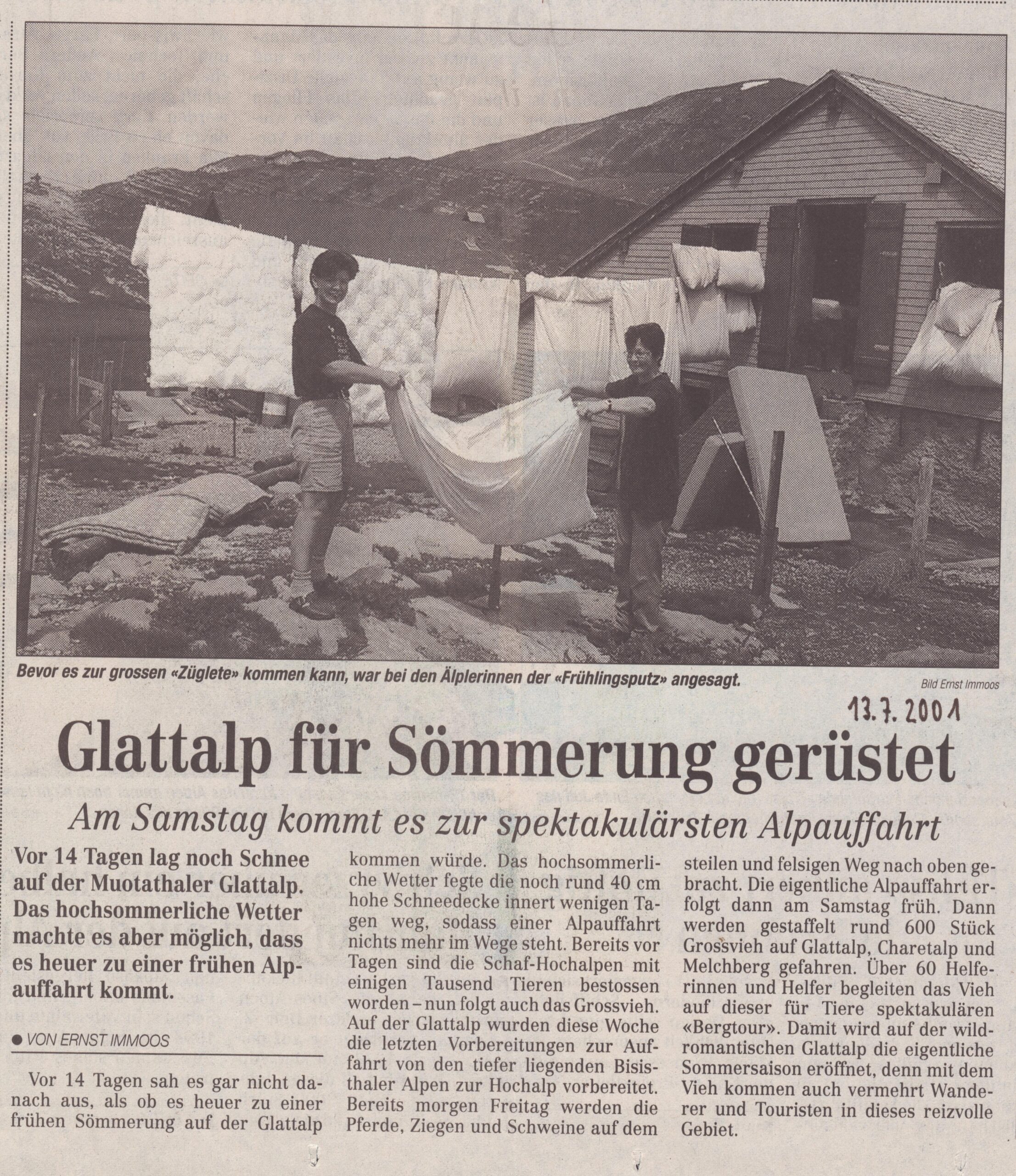 Glattalp
Ernst Immoos, Bote der Urschweiz, 2001, Ze292