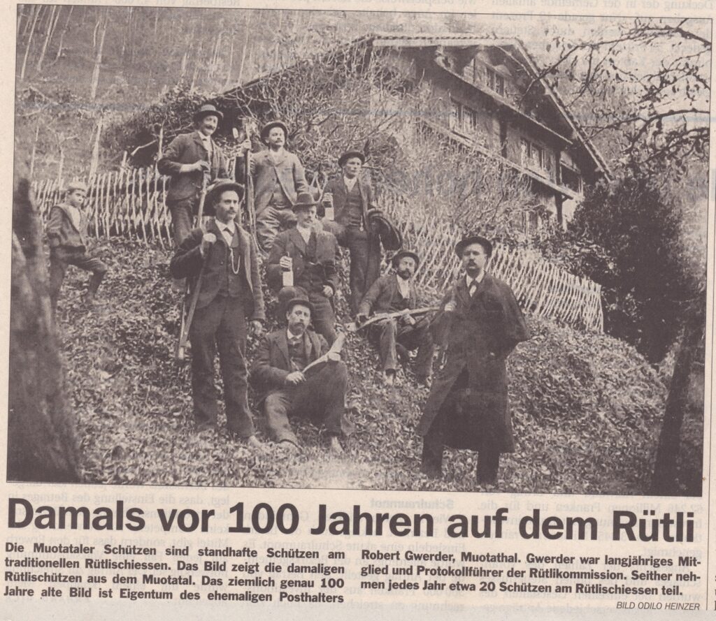 Muotathaler Schützen
Odilo Heinzer, Bote der Urschweiz, Ze293