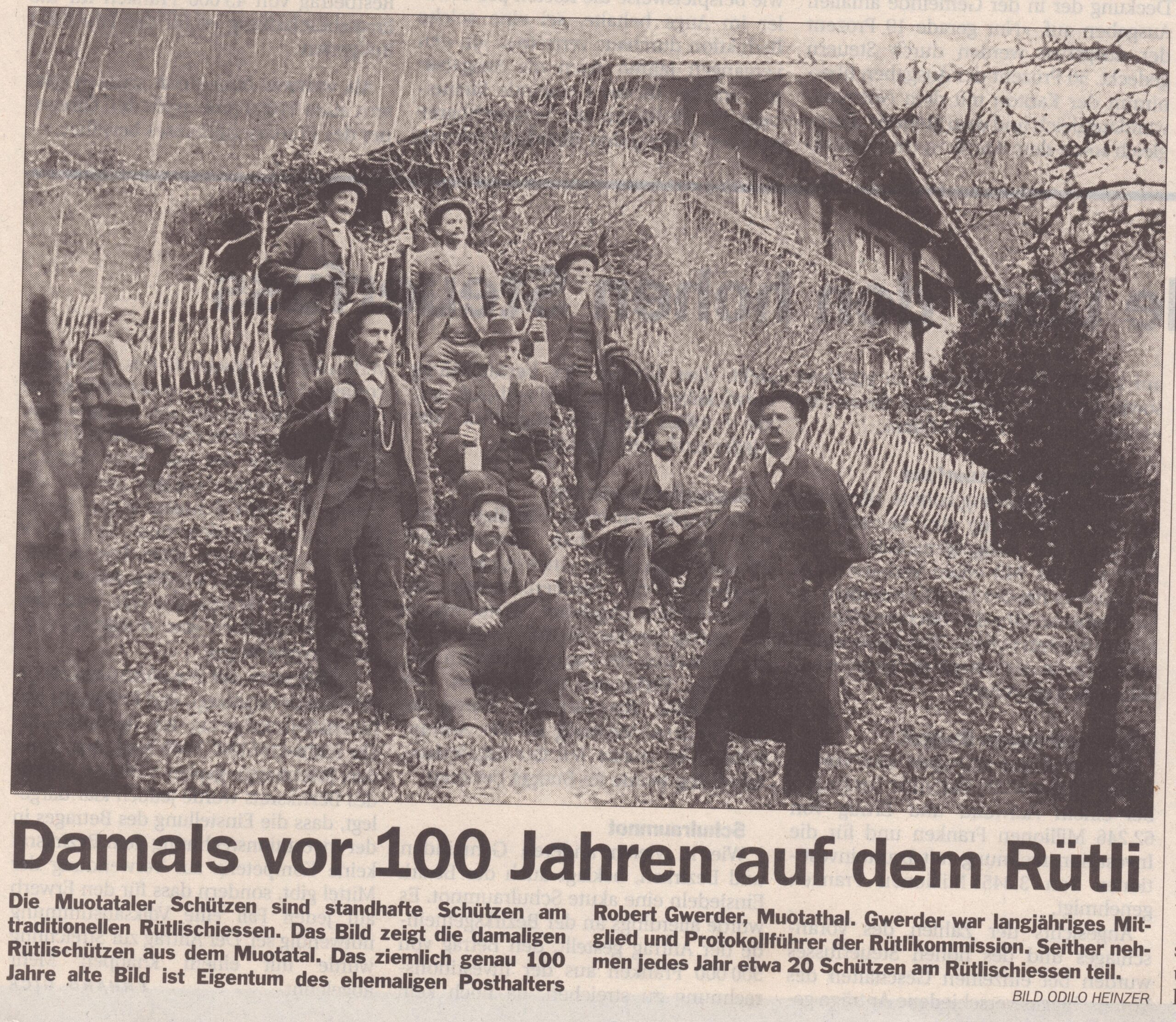 Muotathaler Schützen
Odilo Heinzer, Bote der Urschweiz, Ze293