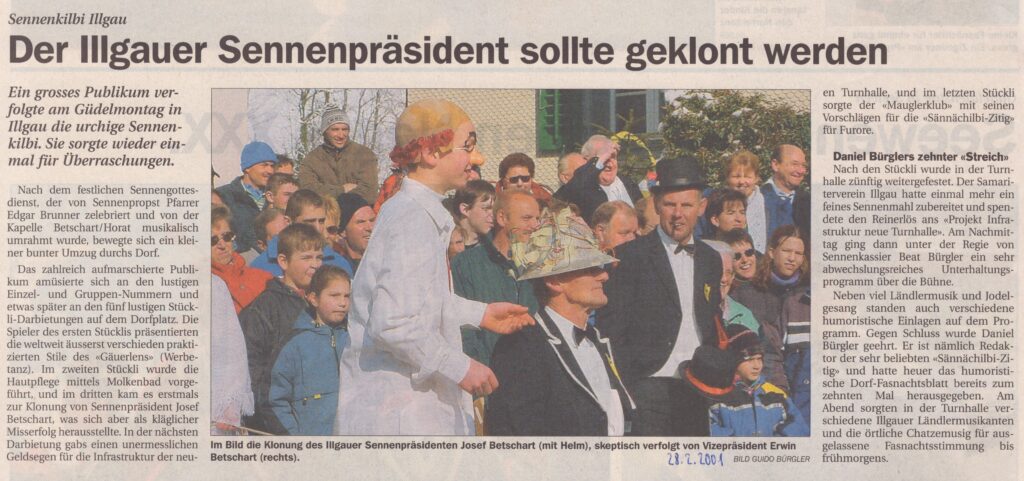 Sennenchilbi Illgau
Guido Bürgler, Bote der Urschweiz, 2001, Ze315