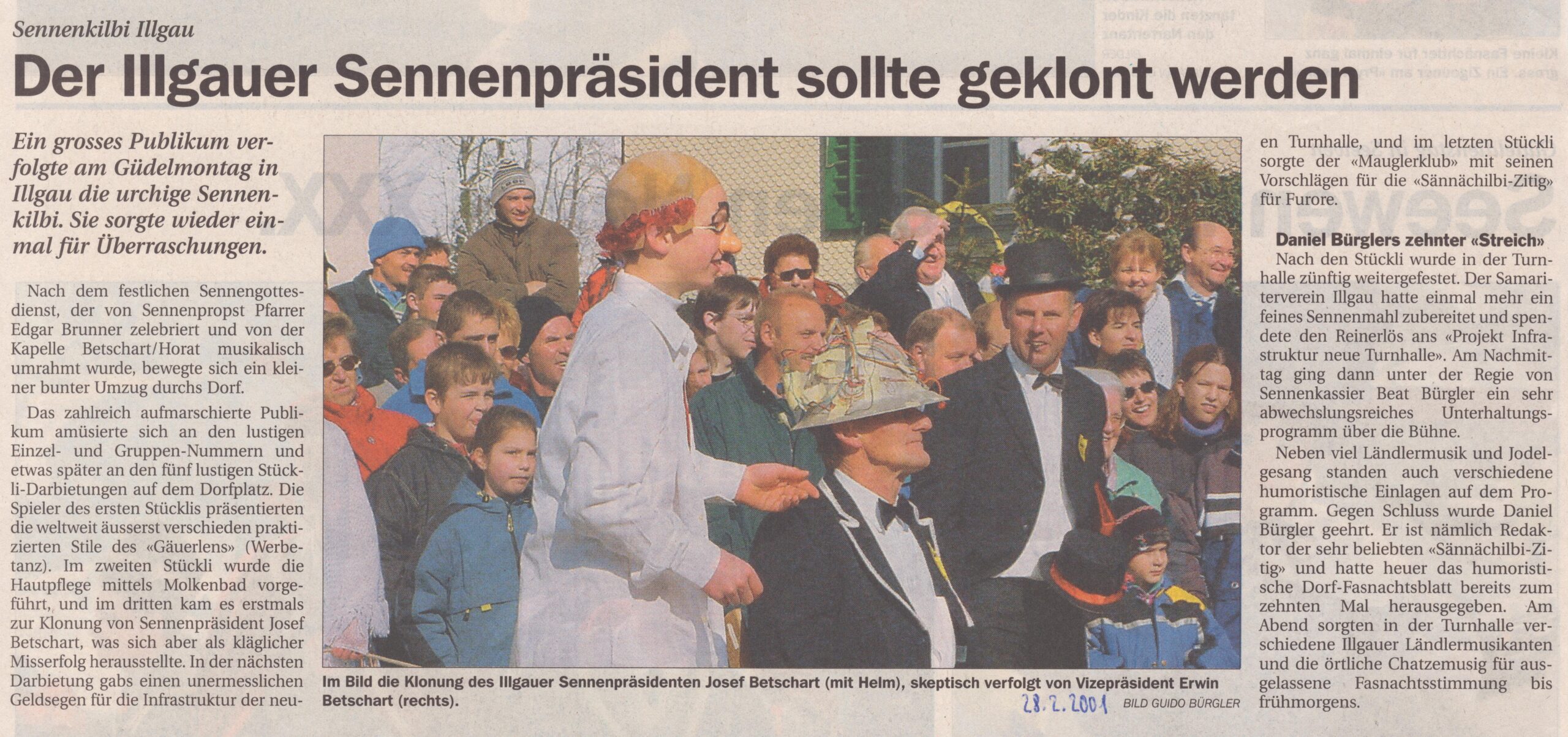 Sennenchilbi Illgau
Guido Bürgler, Bote der Urschweiz, 2001, Ze315