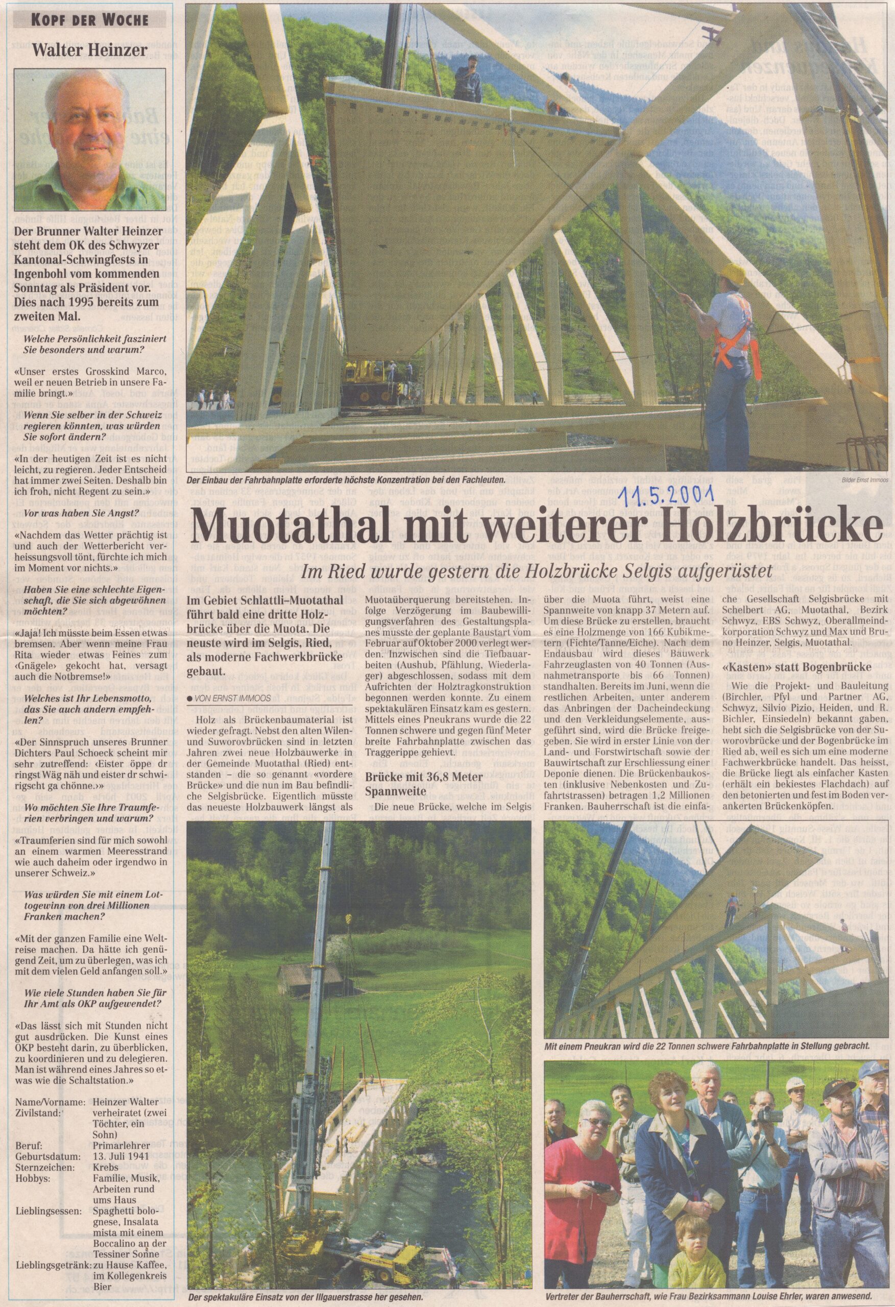 Brücke Selgis
Ernst Immoos, Bote der Urschweiz, 2001, Ze323