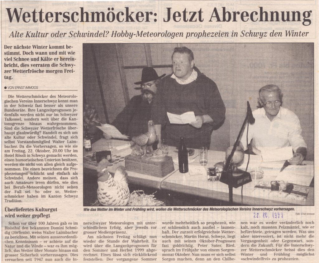 Herbstversammlung
Ernst Immoos, Bote der Urschweiz, 1999, Ze328