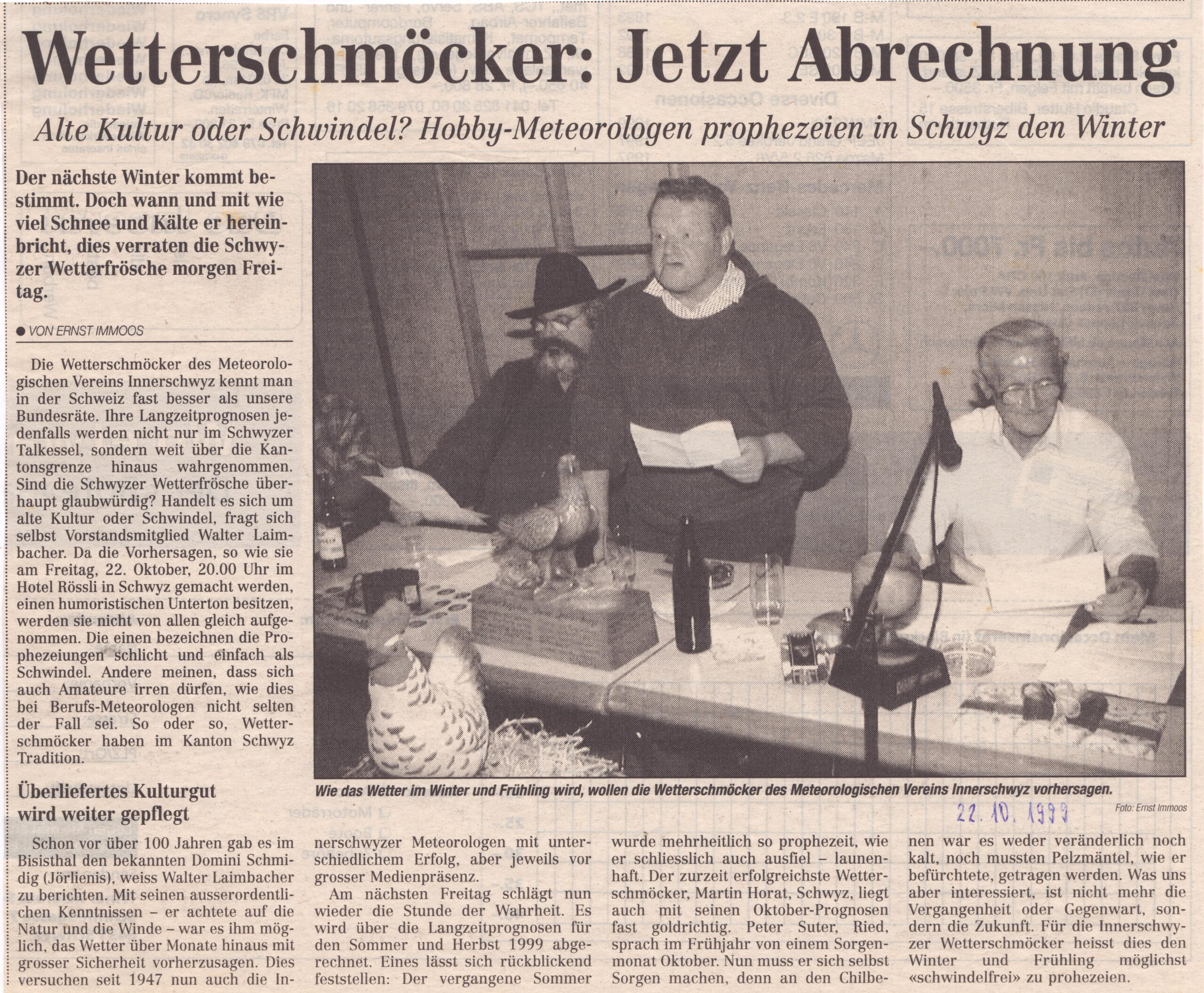 Herbstversammlung
Ernst Immoos, Bote der Urschweiz, 1999, Ze328