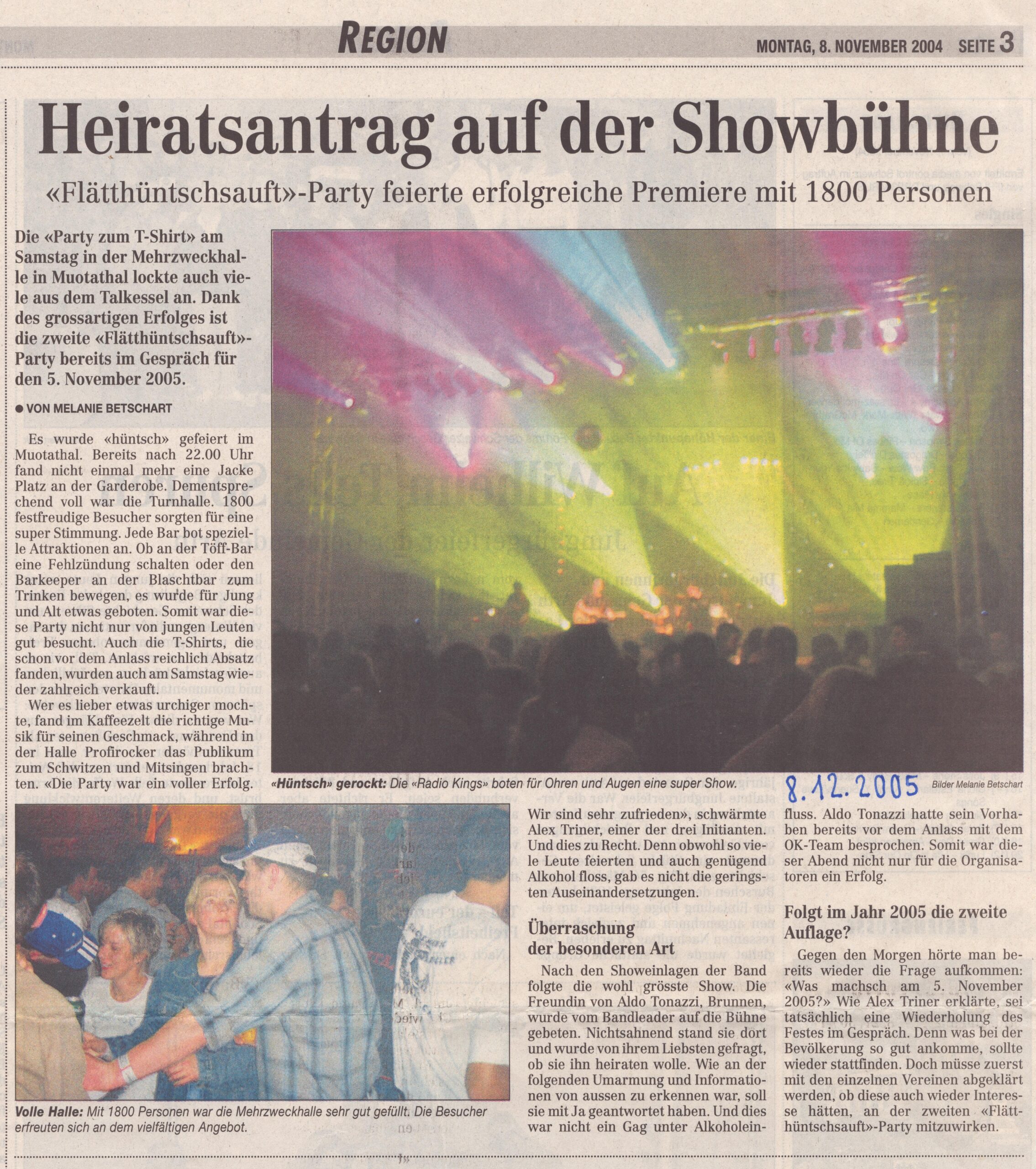 Flätthüntschsauft
Melanie Betschart, Bote der Urschweiz, 2004, Ze332