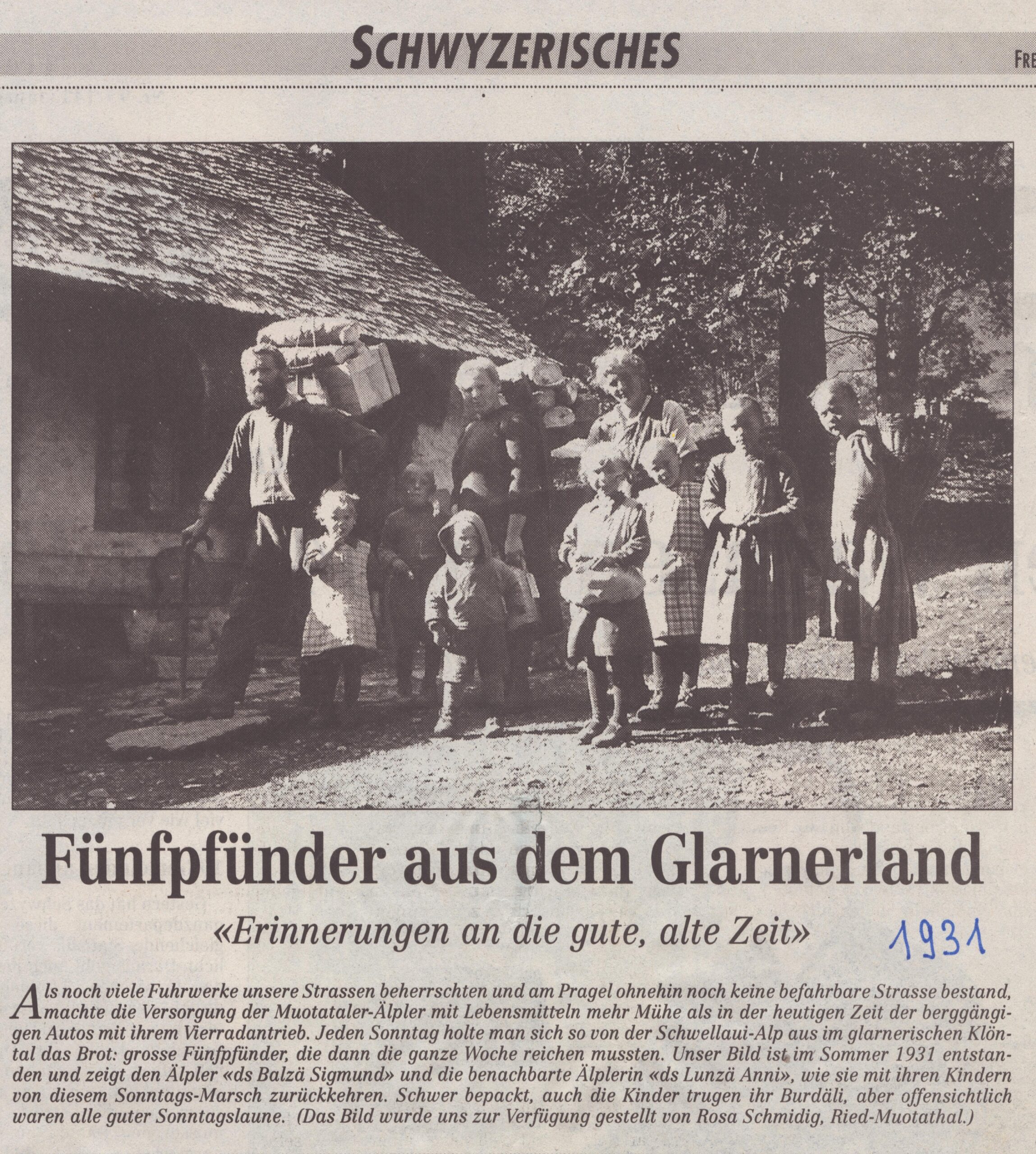 ds Balzä i dr Schwellaui
Rosa Schmidig, Bote der Urschweiz, Ze333