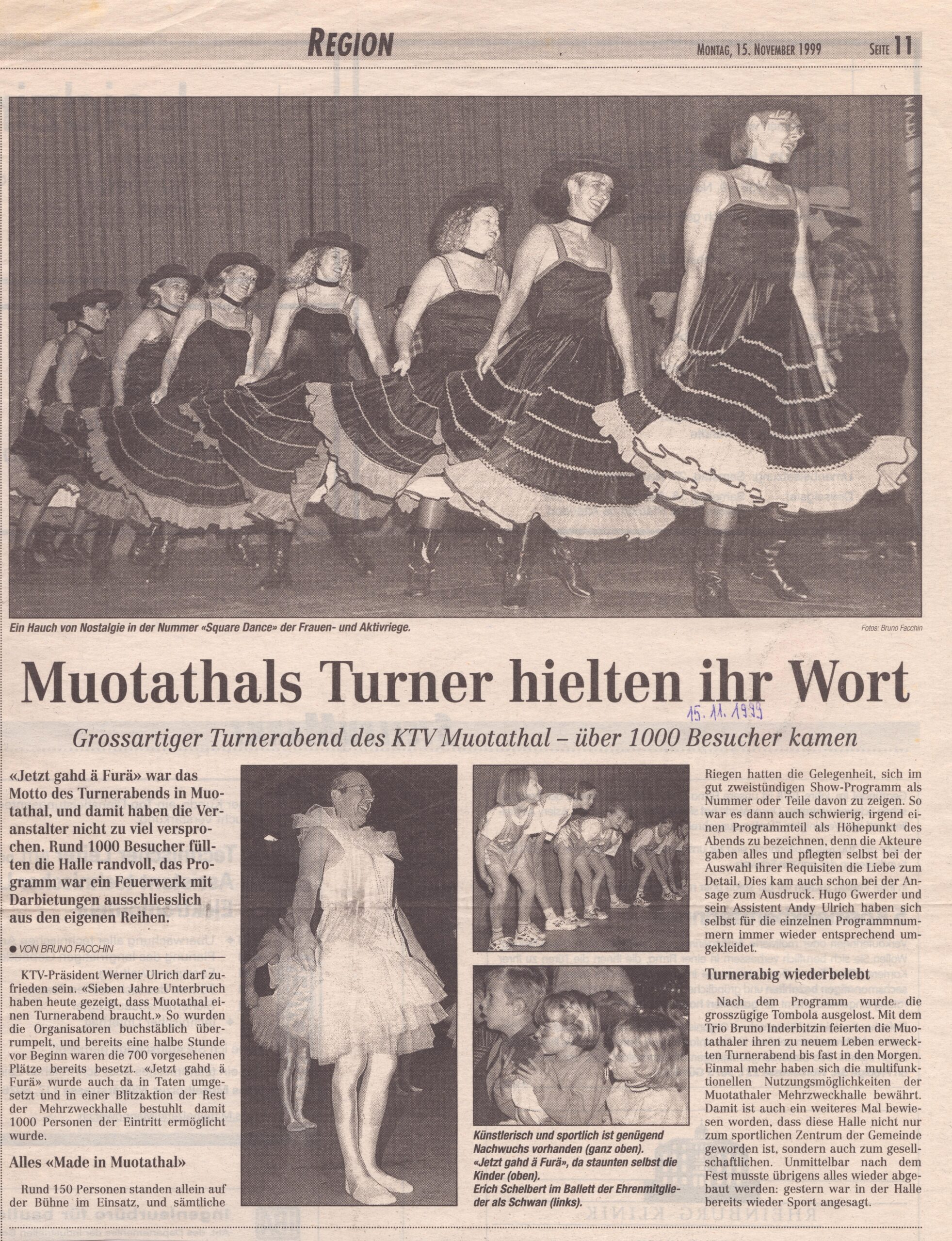 Turnerabend Muotathal
Bruno Facchin, Bote der Urschweizm 1999, Ze343