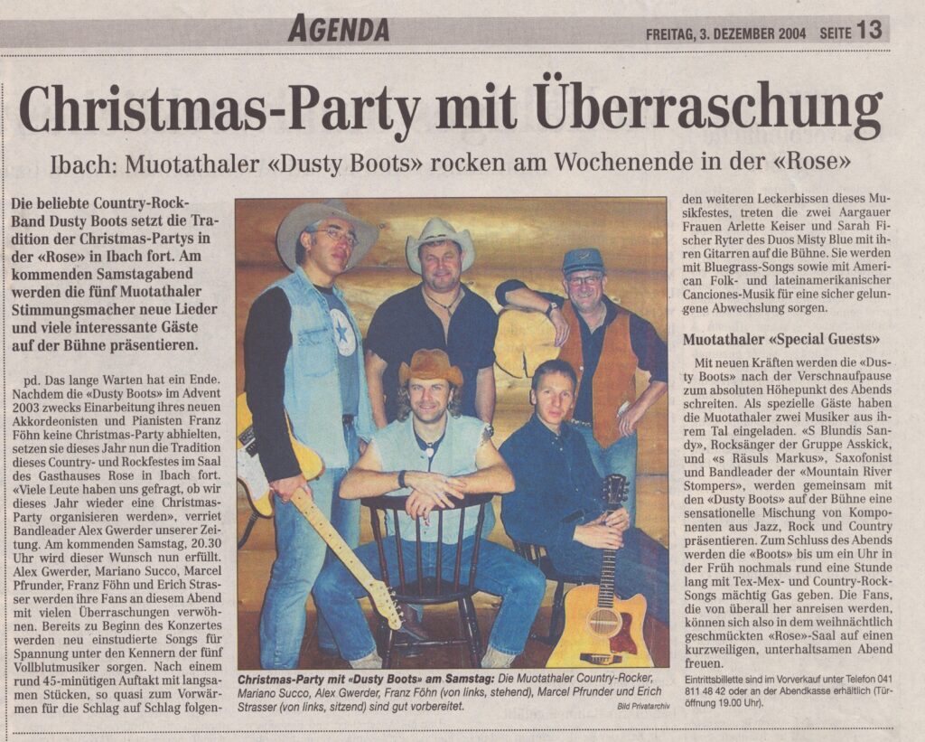 Dusty Boots Rose Ibach
pd, Bote der Urschweiz, 2004, Ze344