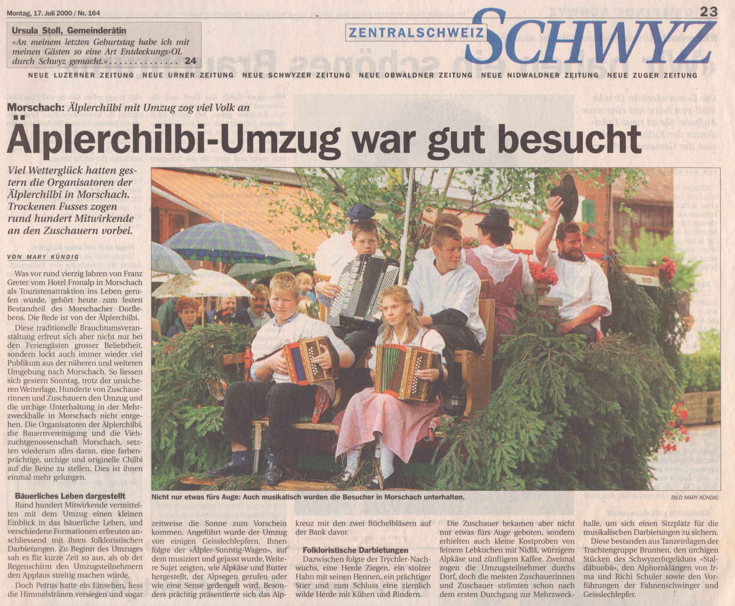 Morschach
Mary Kündig, Schwyzer Zeitung, 2000, Ze357