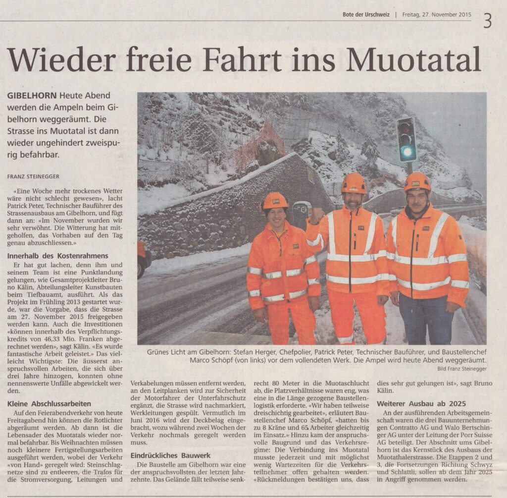 Horärank
Franz Steinegger, Bote der Urschweiz, 2015, Ze363