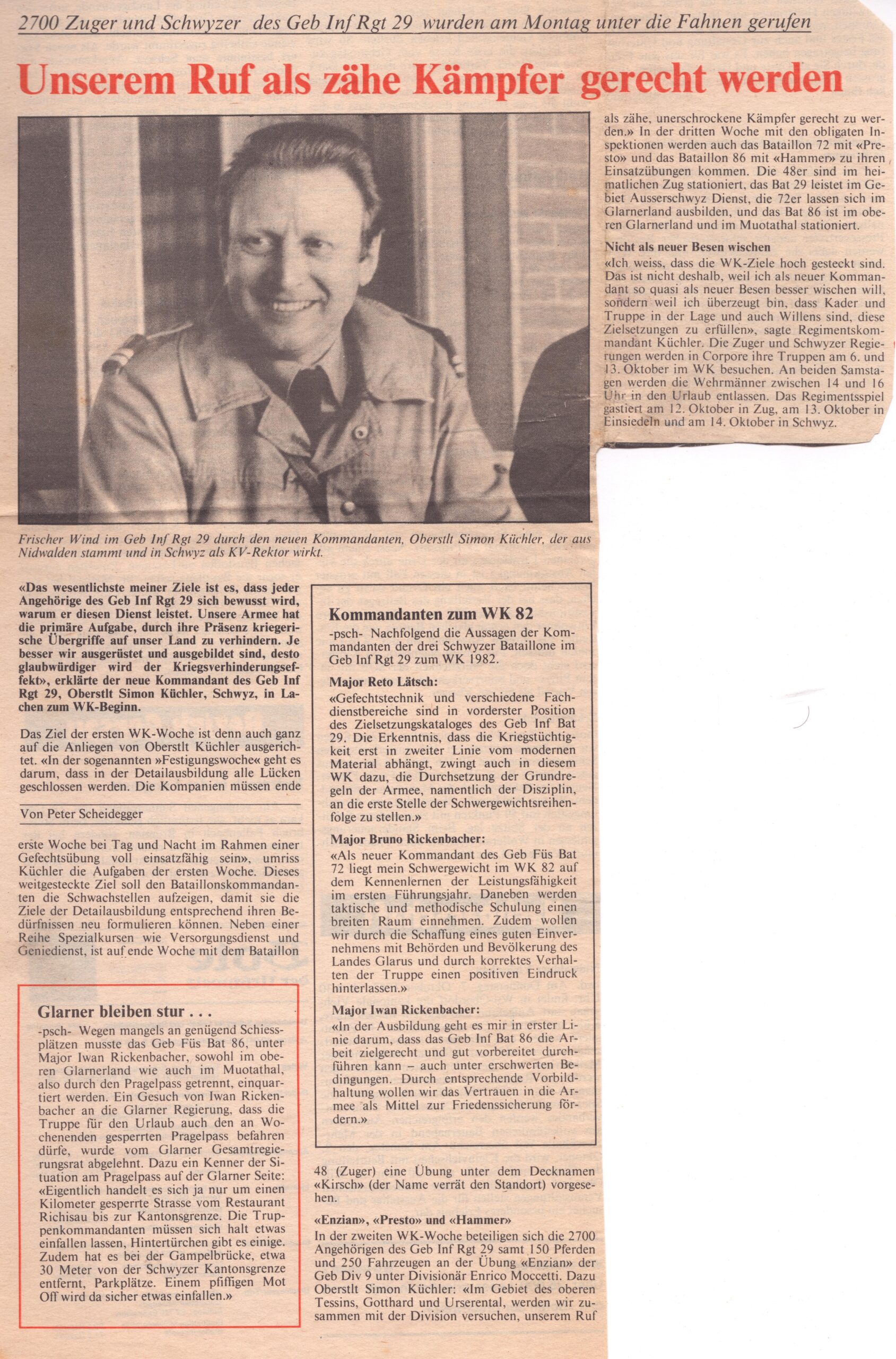 Simon Küchler
Peter Scheidegger, Bote der Urschweiz, 1982, Ze374