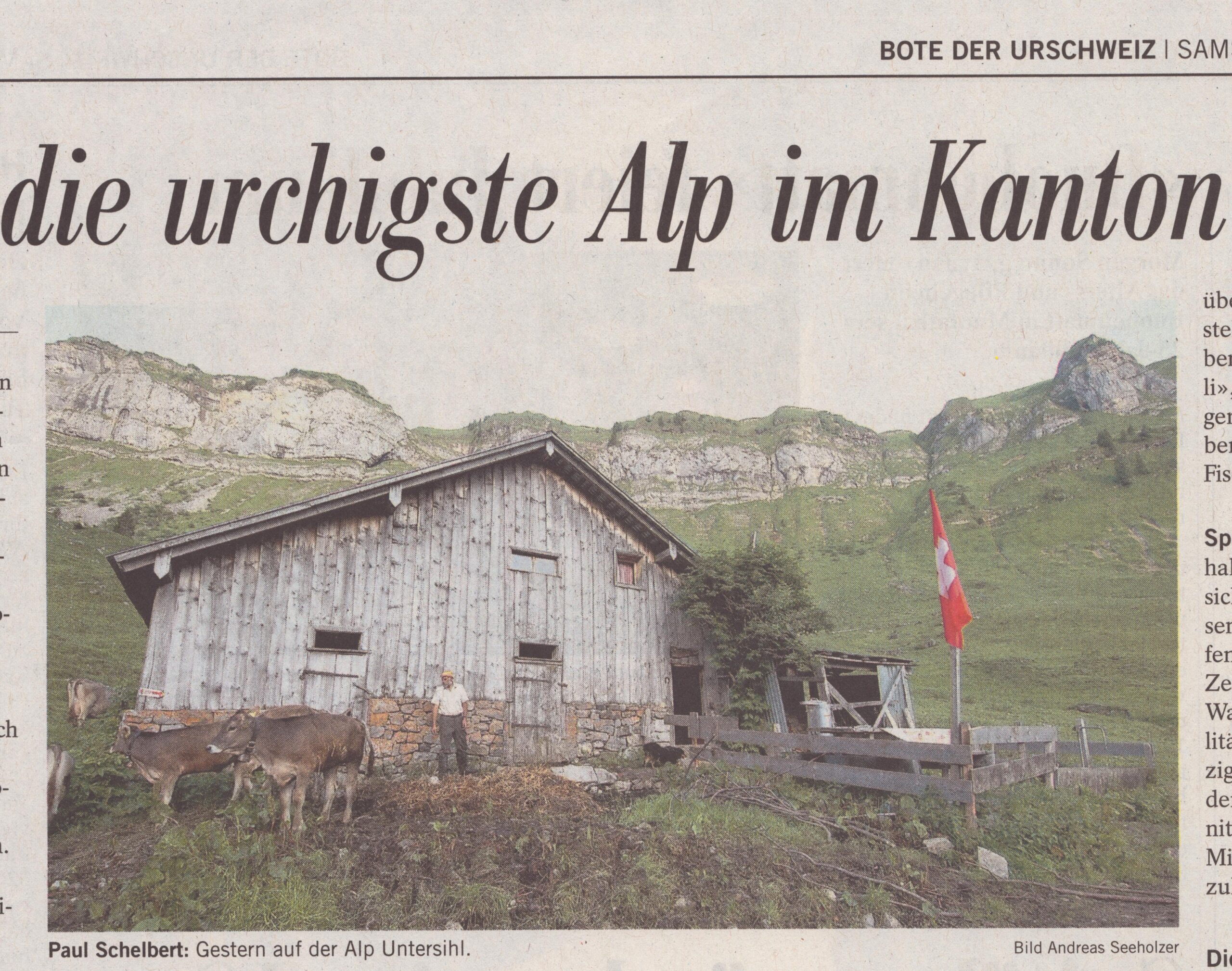 Alp Untersihl
Andreas Seeholzer, Bote der Urschweiz, 2012, Ze375