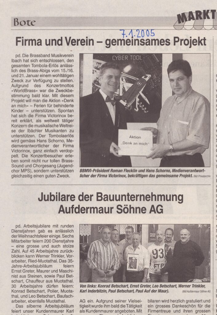 Brass Band Ibach
pd, Bote der Urschweiz, 2005, ZeVic79