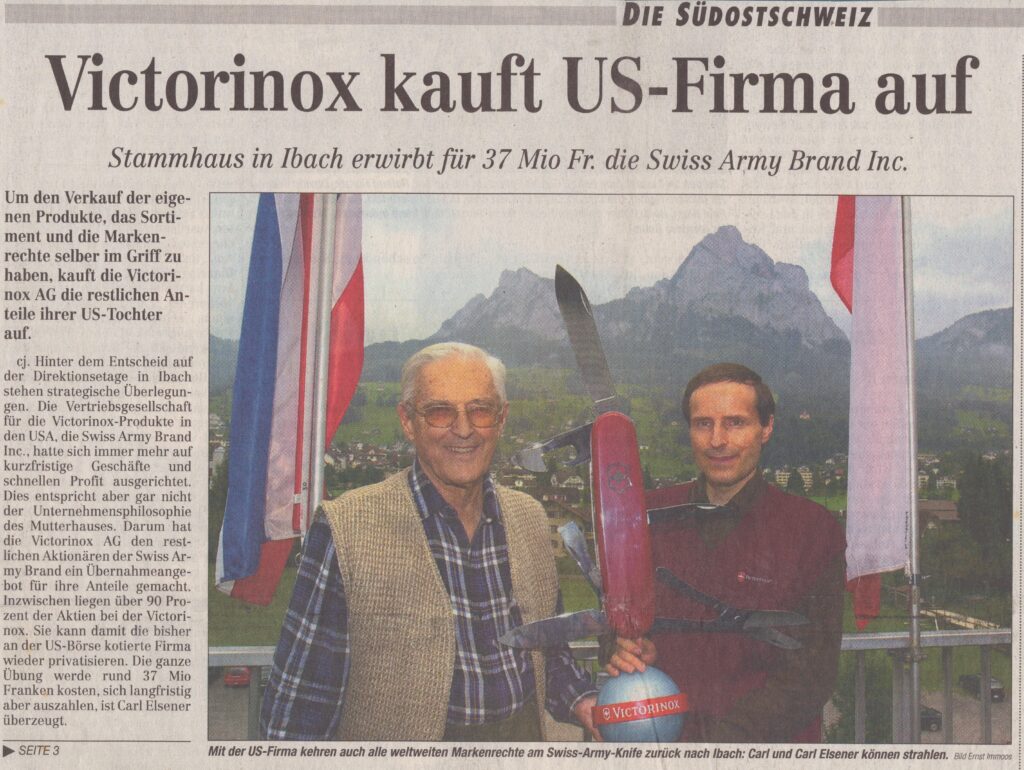 Swiss Brand
Josias Clavadetscher, Bote der Urschweiz, 2002, ZeVic82