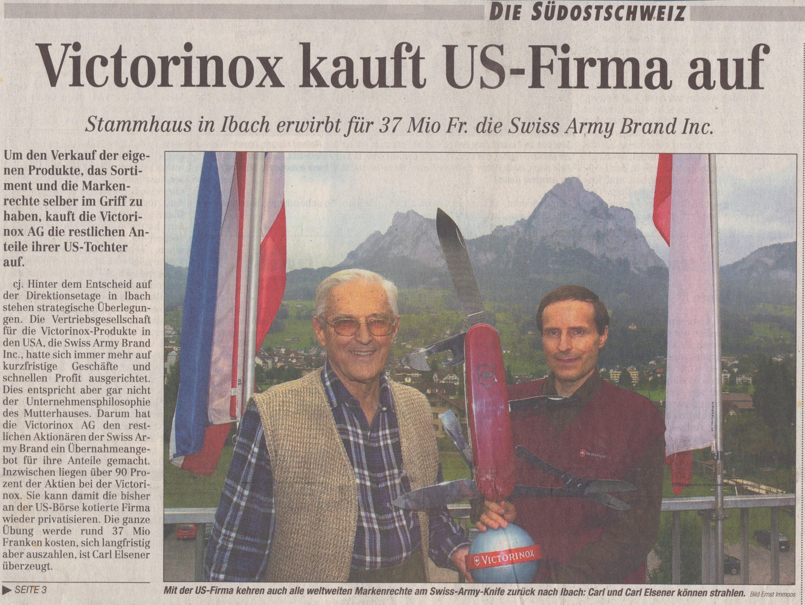 Swiss Brand
Josias Clavadetscher, Bote der Urschweiz, 2002, ZeVic82