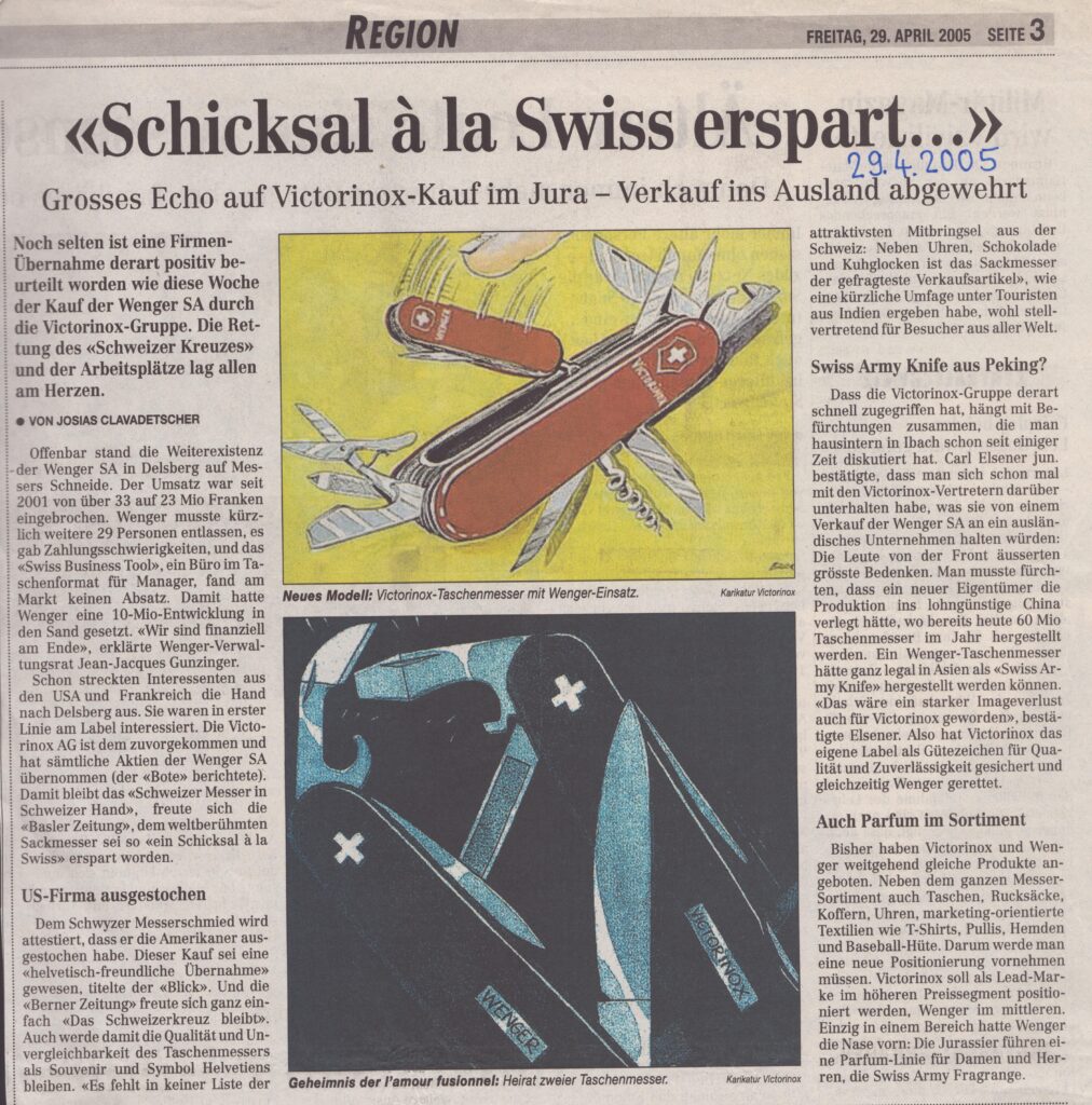 Kauf Wenger
Josias Clavadetscher, Bote der Urschweiz, 2005, ZeVic87