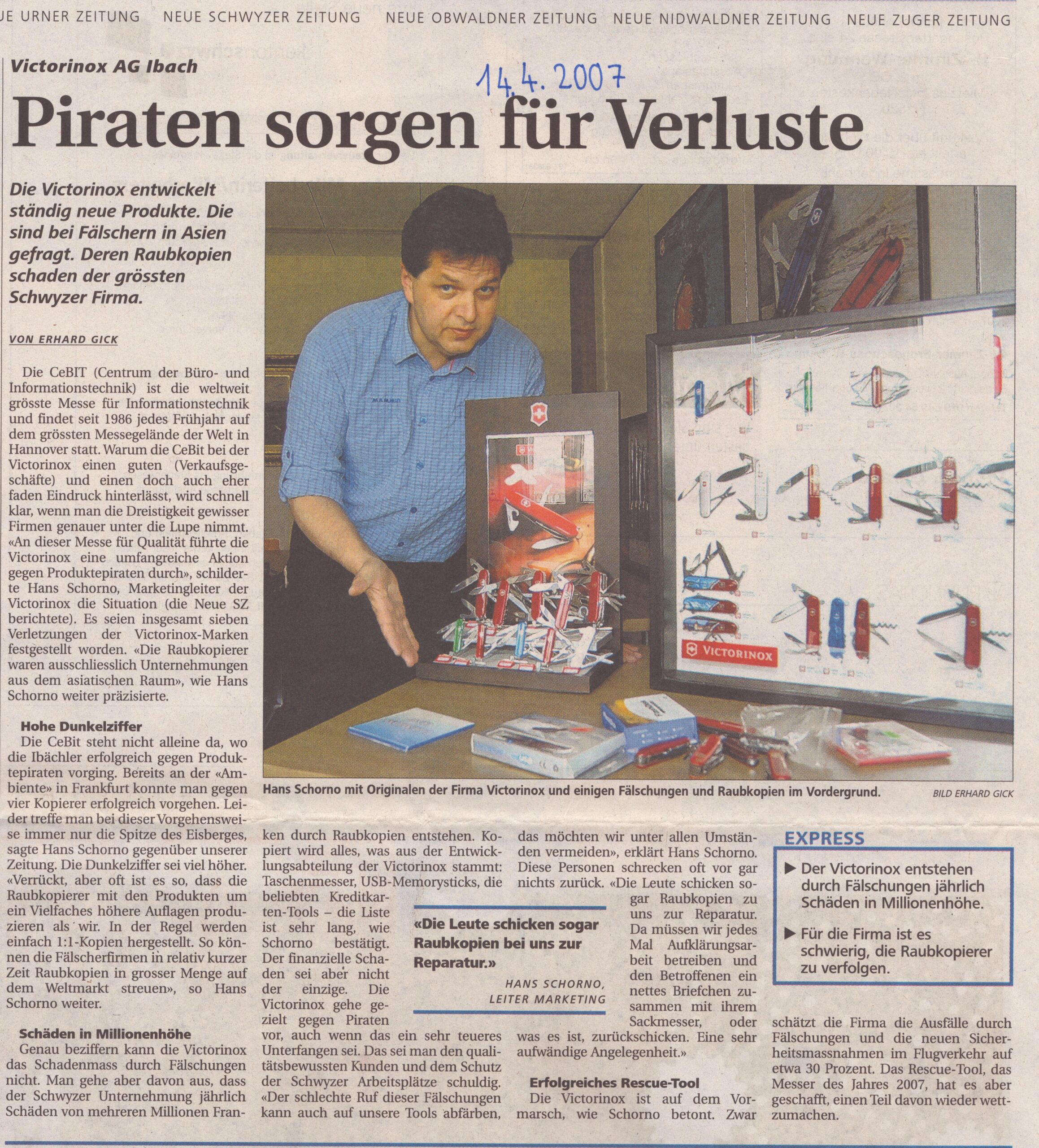 Fälscher
Erhard Gick, Schwyzer Zeitung, 2007, ZeVic88