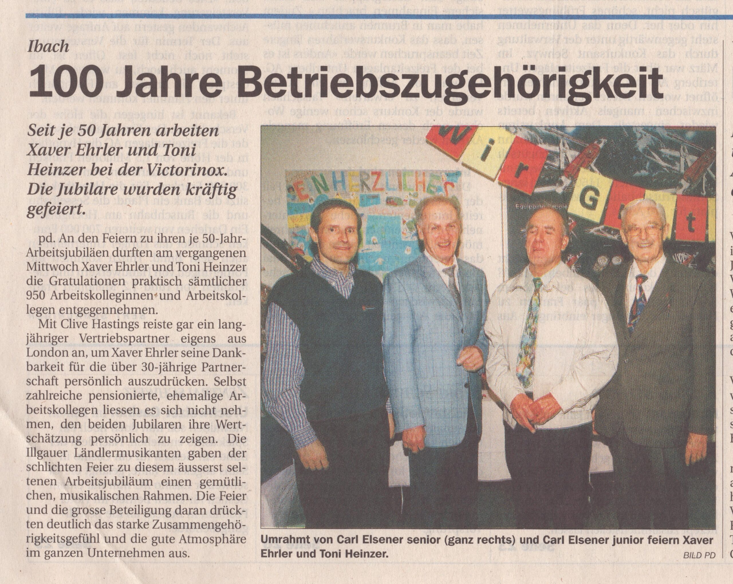 Xaver Ehrler, Toni Heinzer
pd, Schwyzer Zeitung, ZeVic91