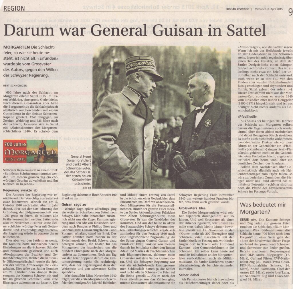 Erinnerung
Bert Schnüriger, Bote der Urschweiz, 2015, Ze387