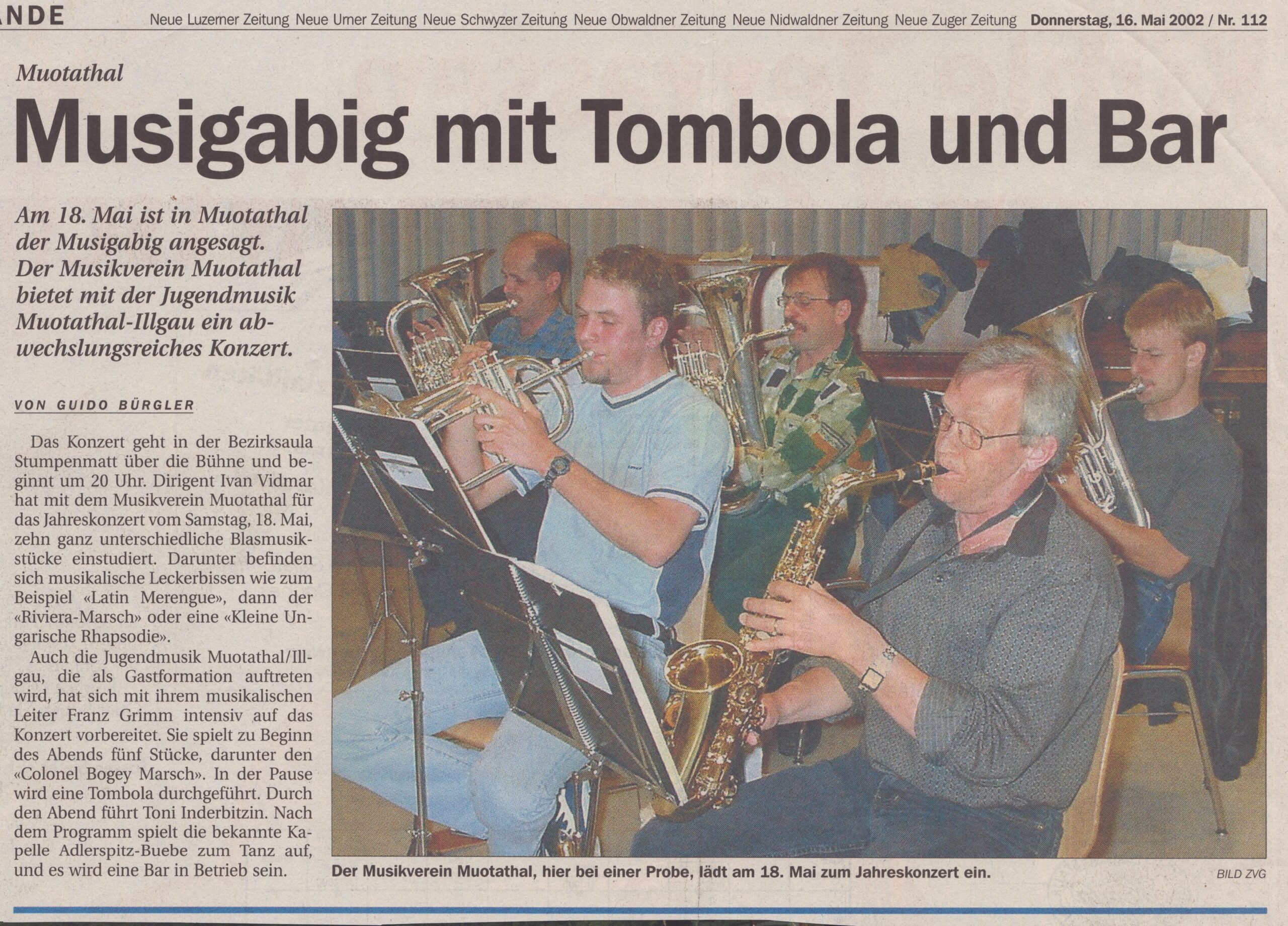 Unterhaltung
Guido Bürgler, Schwyzer Zeitung, 2002, Ze390