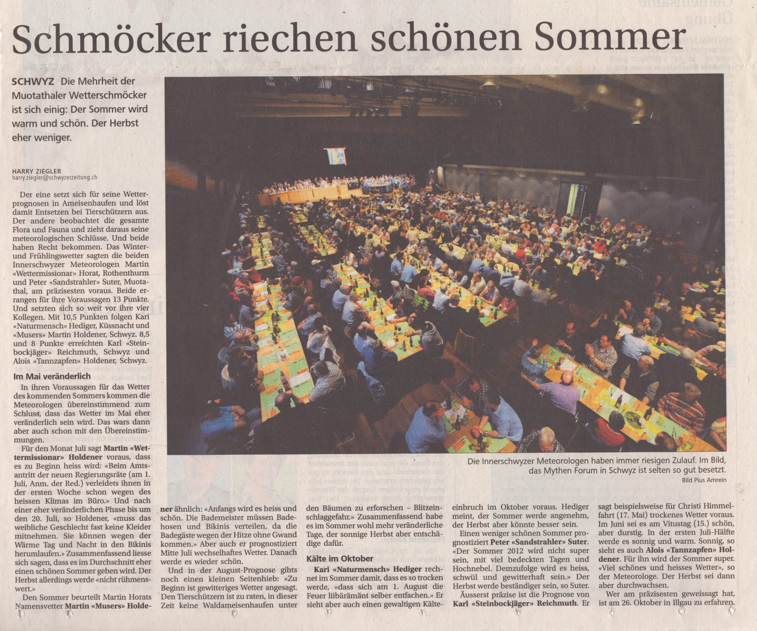 Jahresversammlung
Harry Ziegler, Schwyzer Zeitung, 2011, Ze398