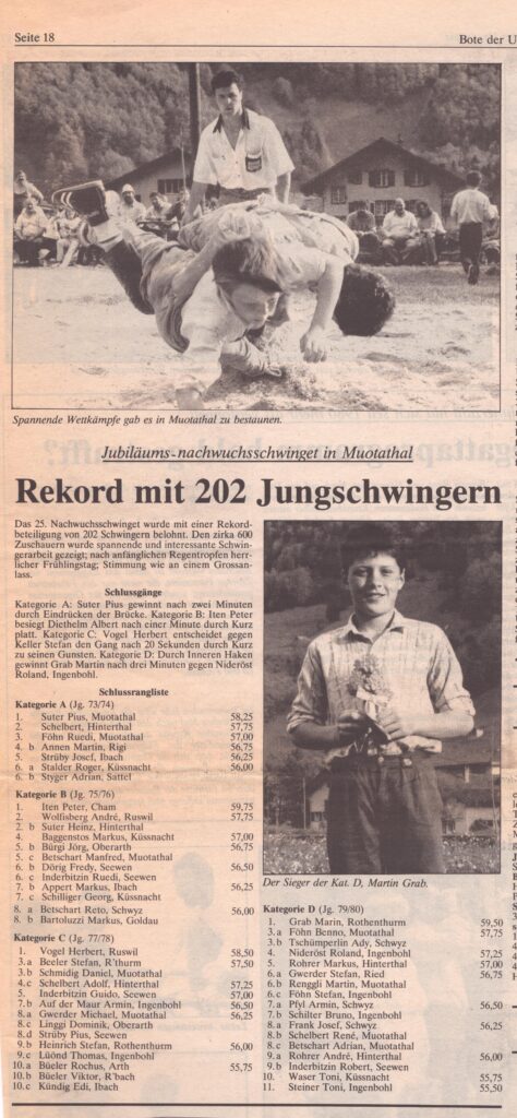 Nachwuchs Muotathal
Bote der Urschweiz, 1990
Ze399