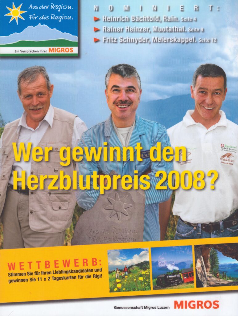 Metzgerei Heinzer
Migros, Migros Werbung, 2008, Ze402