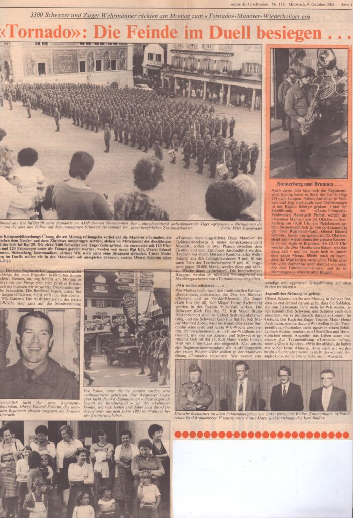 Manöver WK
Peter Scheidegger, Bote der Urschweiz, 1985, Ze415