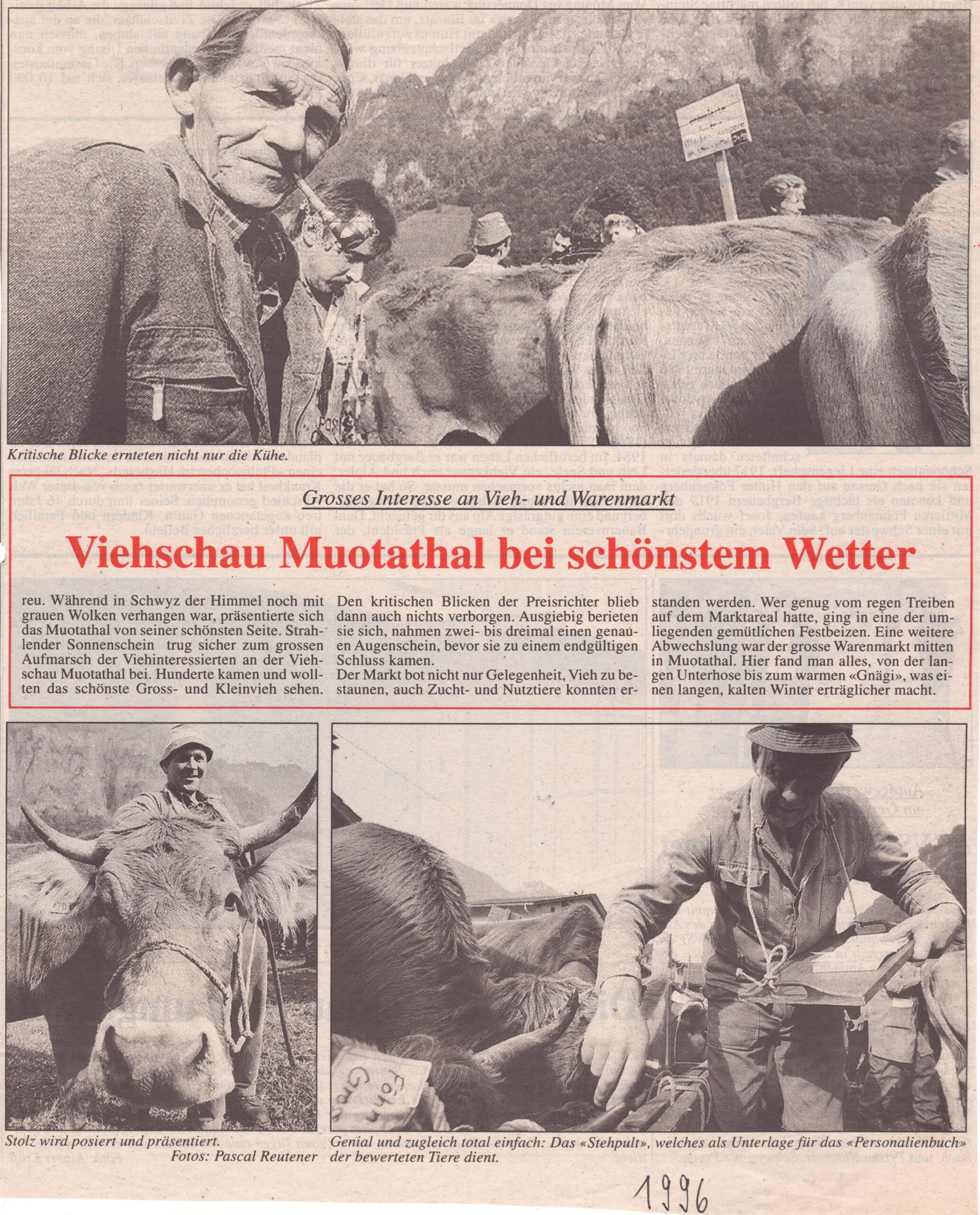 Pascal Reutener, Bote der Urschweiz, 1996, Ze416