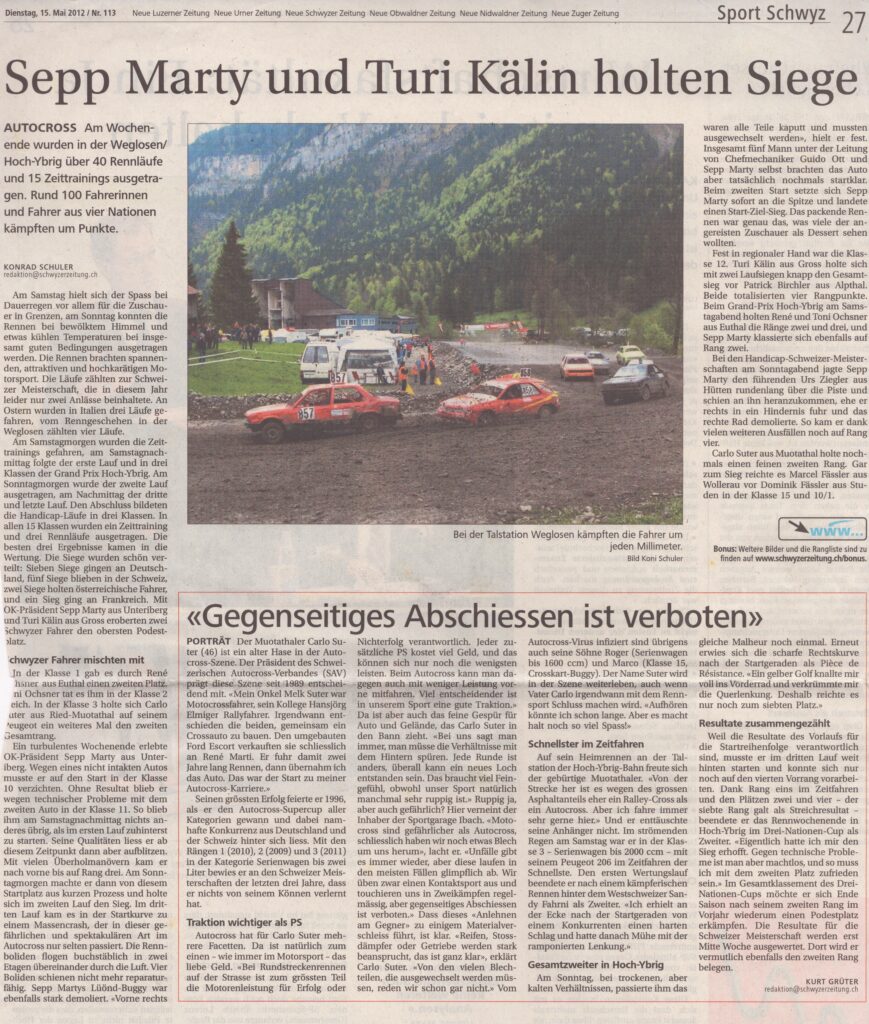 Weglosen
Konrad Schuler, Schwyzer Zeitung, 2012, Ze420