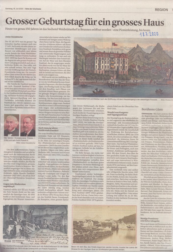 Waldstätterhof
Josias Clavadetscher, Bote der Urschweiz, 2020, Ze432