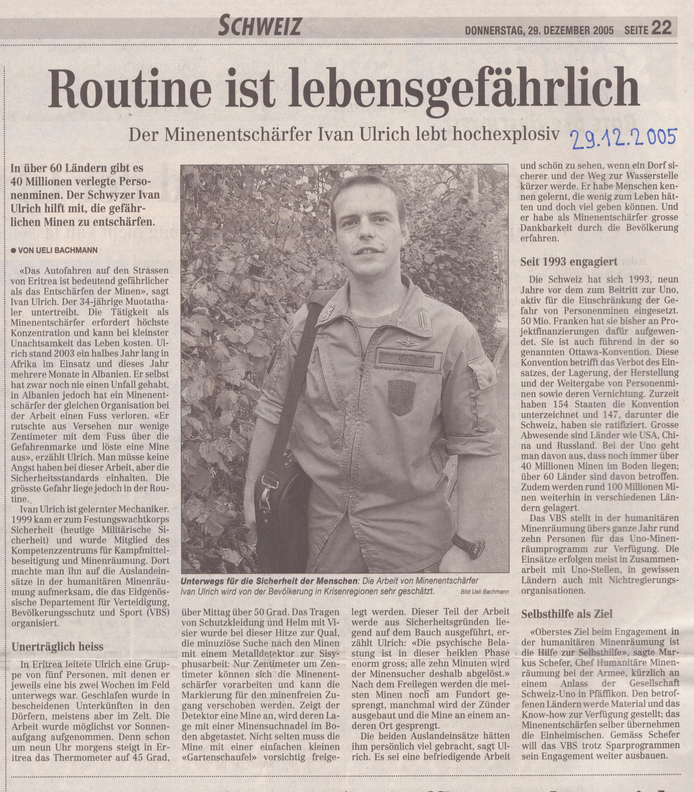 Iwan Ulrich
Ueli Bachmann, Bote der Urschweiz, 2005, Ze434