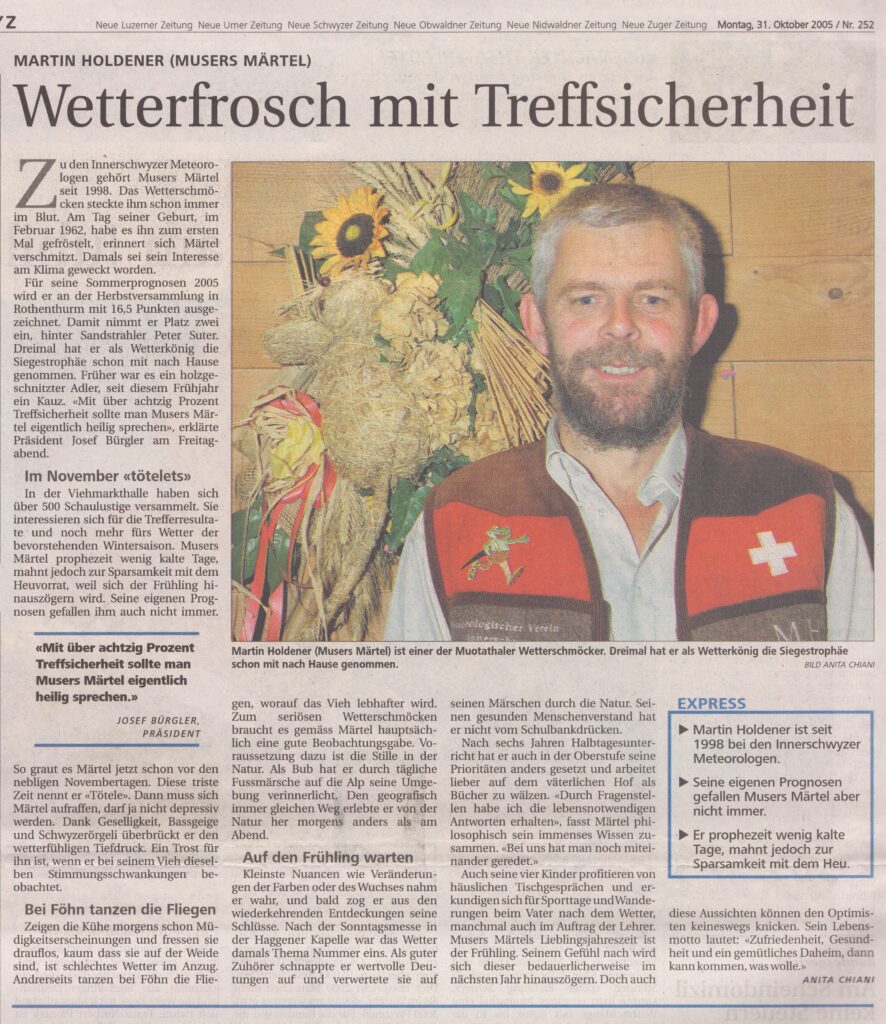 Musers Märtel
Anita Chiani, Schwyzer Zeitung, 2005, Ze435