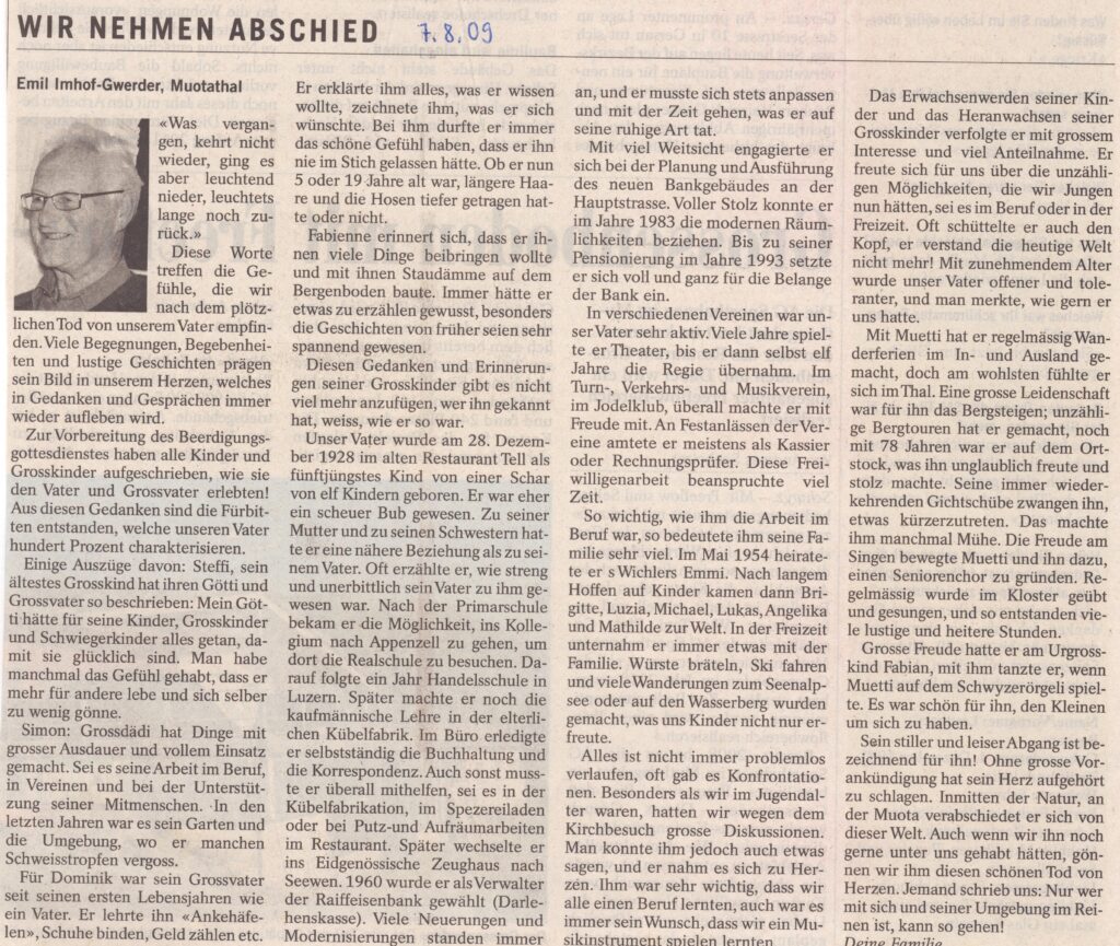 Verwalter Raiffeisenbank, Muotathal, 2009, ZeMemor13