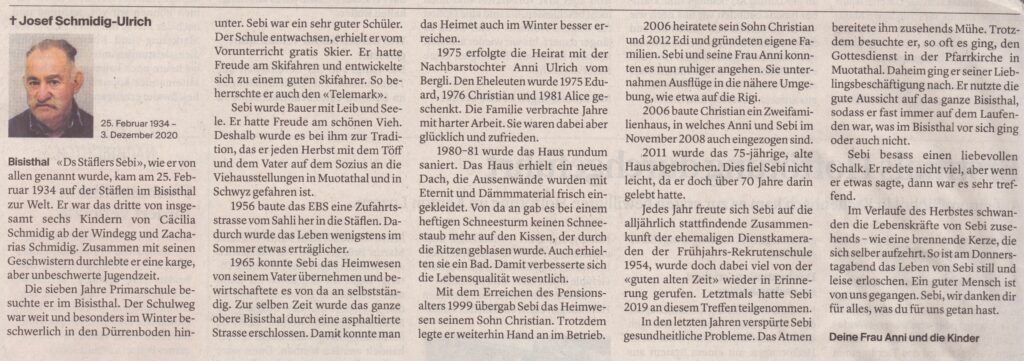 Landwirt, Stäflen, Bisisthal, 2020, ZeMemor14