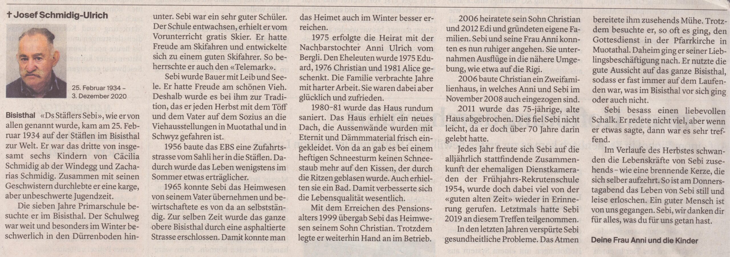 Landwirt, Stäflen, Bisisthal, 2020, ZeMemor14