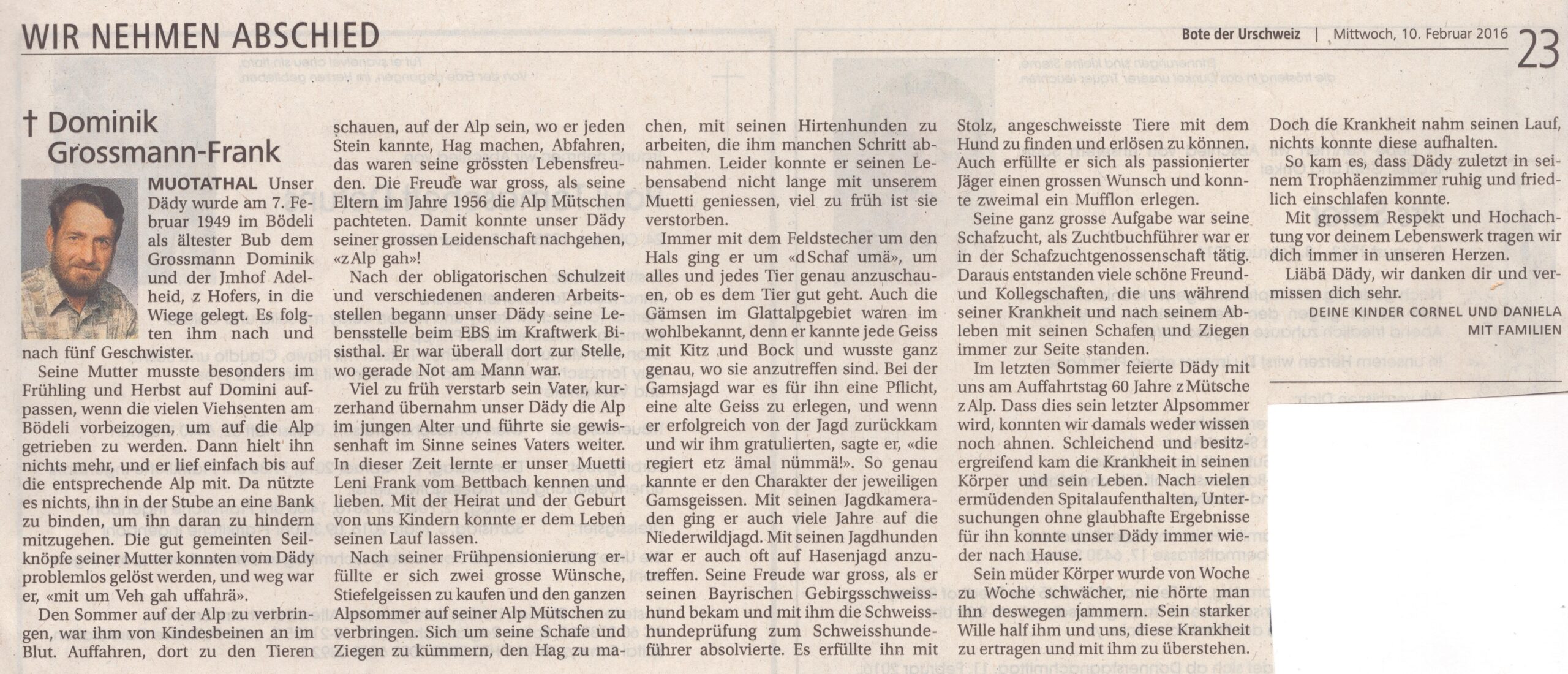 Schäfer, Mütschen, Muotathal, 2016, ZeMemor16